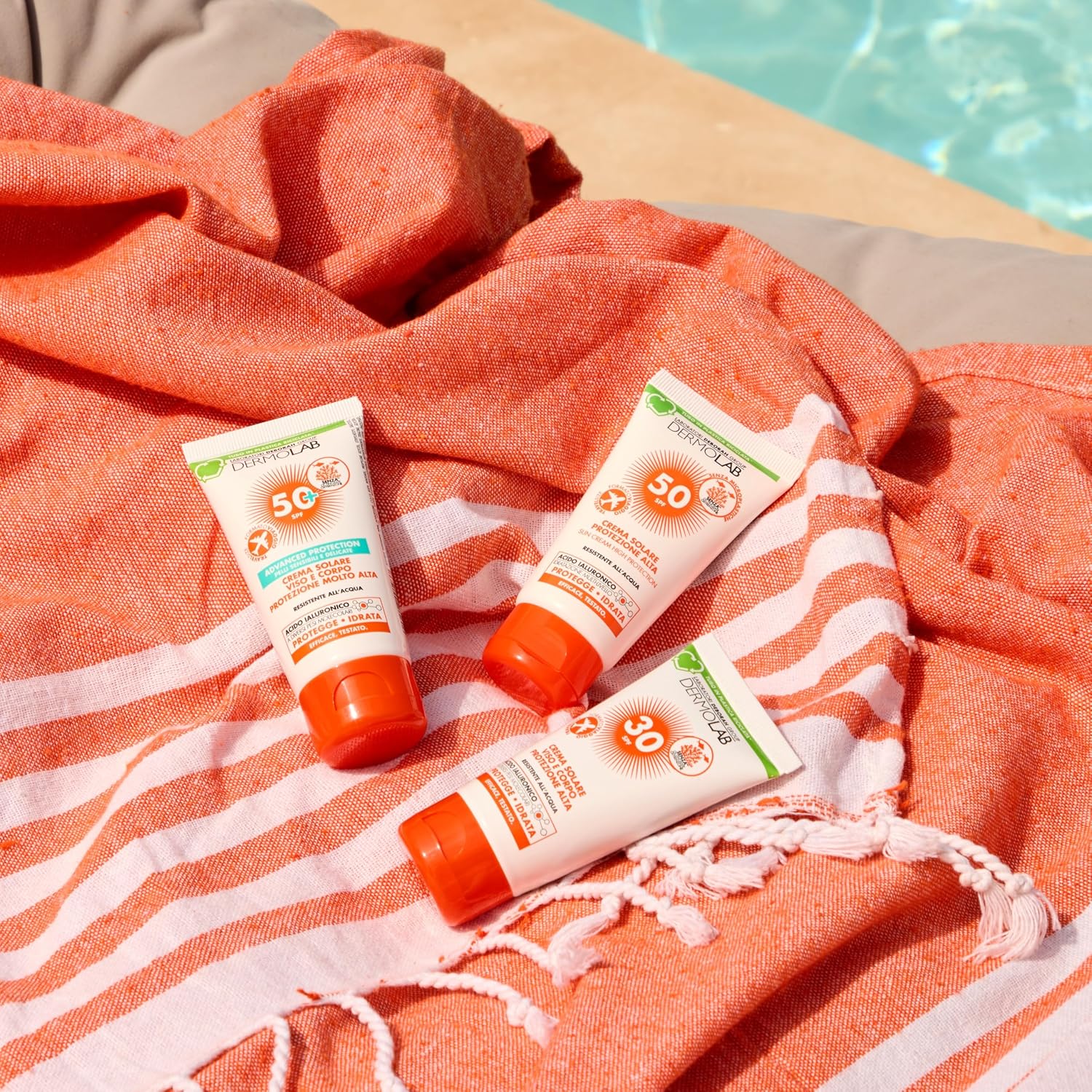 Detalle 2 de Dermolab Crema Solare Protezione Alta SPF 30 per pelli chiare e delicate, 50 ml - formato travel