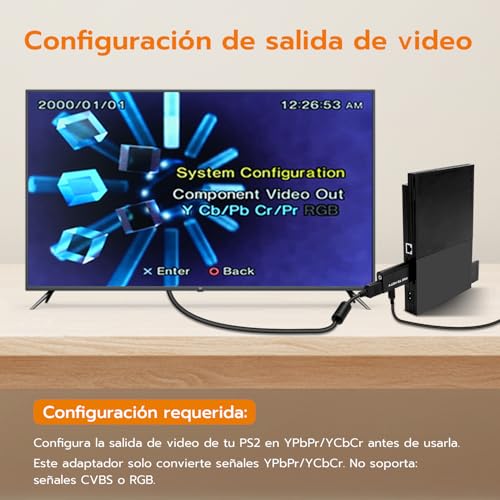 Detalle 2 de Mcbazel PS2 a HDMI 480p para HDTV