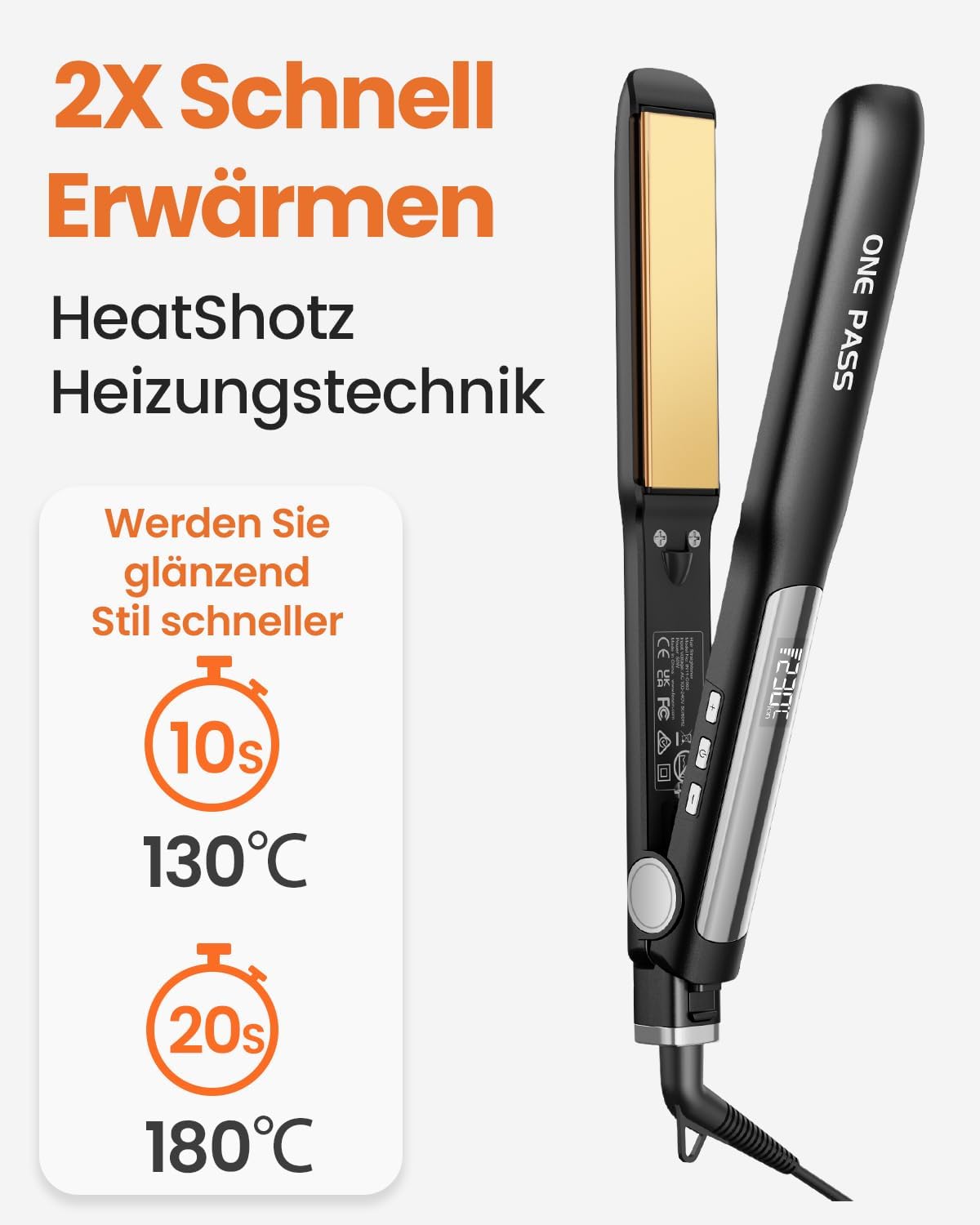Detalle de Faszin Haarglätter Titan 30×110 mm 💇♀