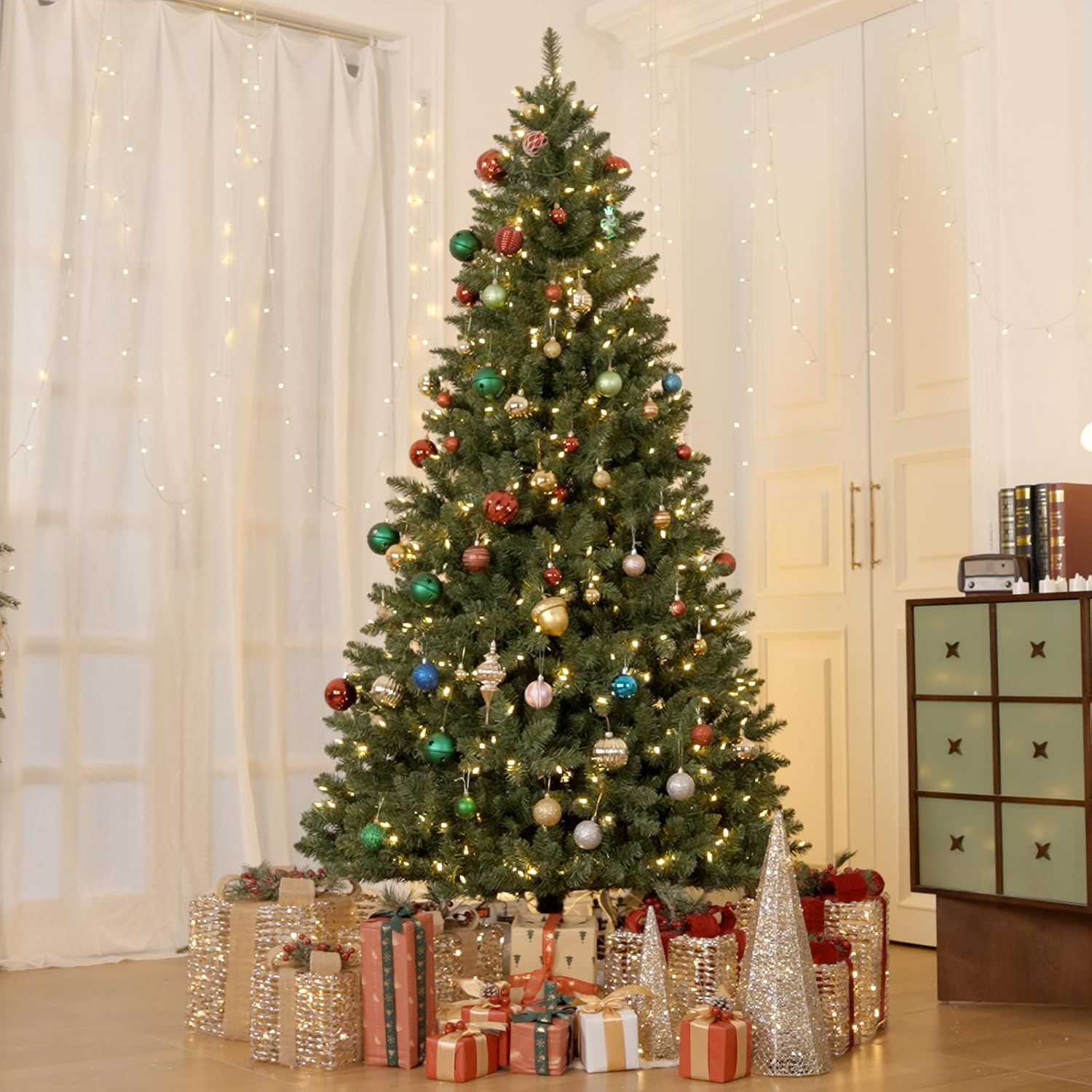 Thumbnail 6 de Hykolity JY-LV250-S 7 ft Prelit Christmas Tree, 300 Warm White LEDs