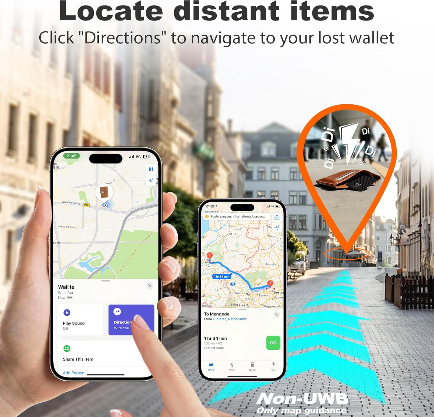 Thumbnail 5 de [Apple MFi Certified] Wallet Tracker Card with Apple Find My (iOS Only) — Rechargeable Air Tracker for Wallet, Keys & More, Black