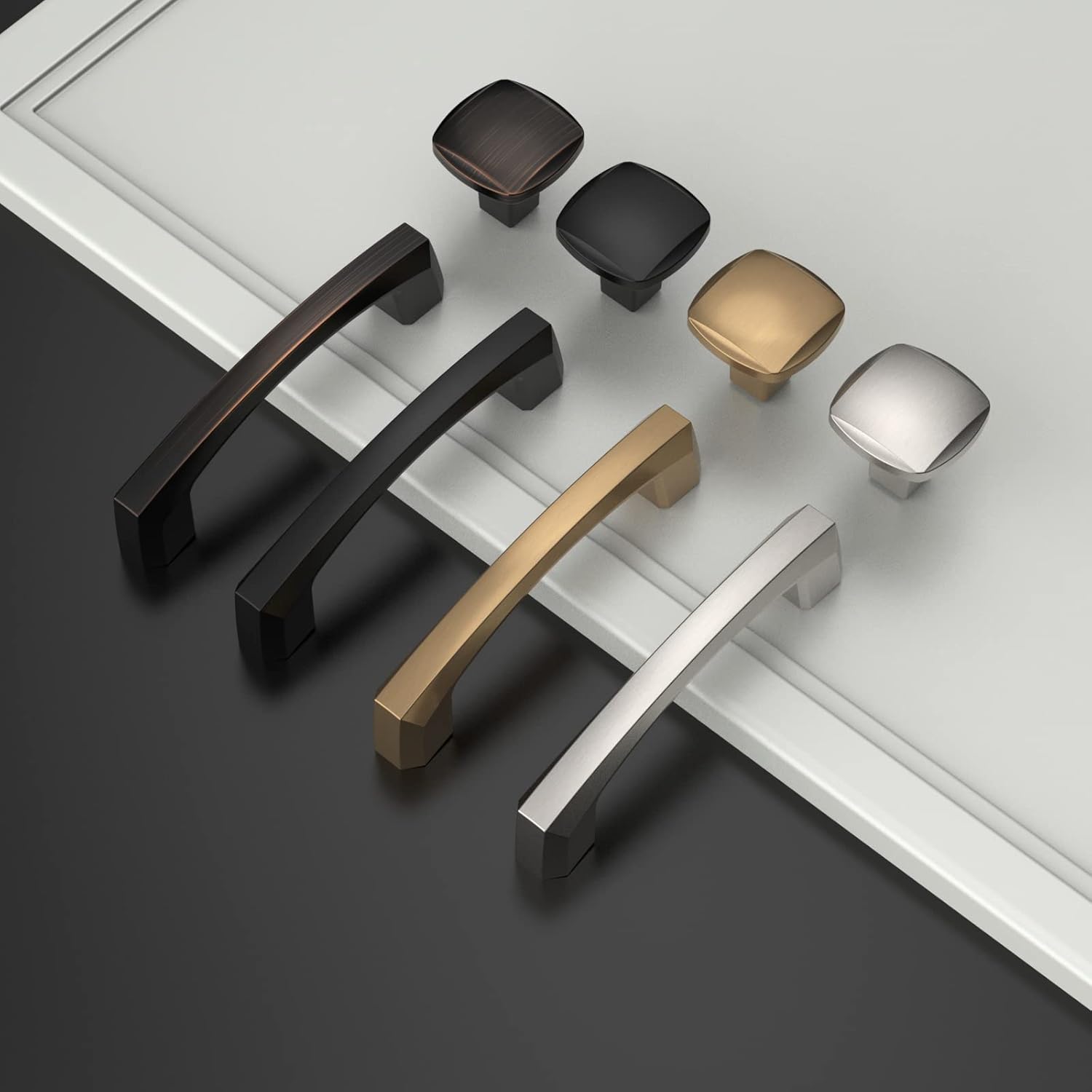 Detalle 2 de Asidrama 3908 Matte Black Zinc Cabinet Pulls, 3-Inch, 10-Pack