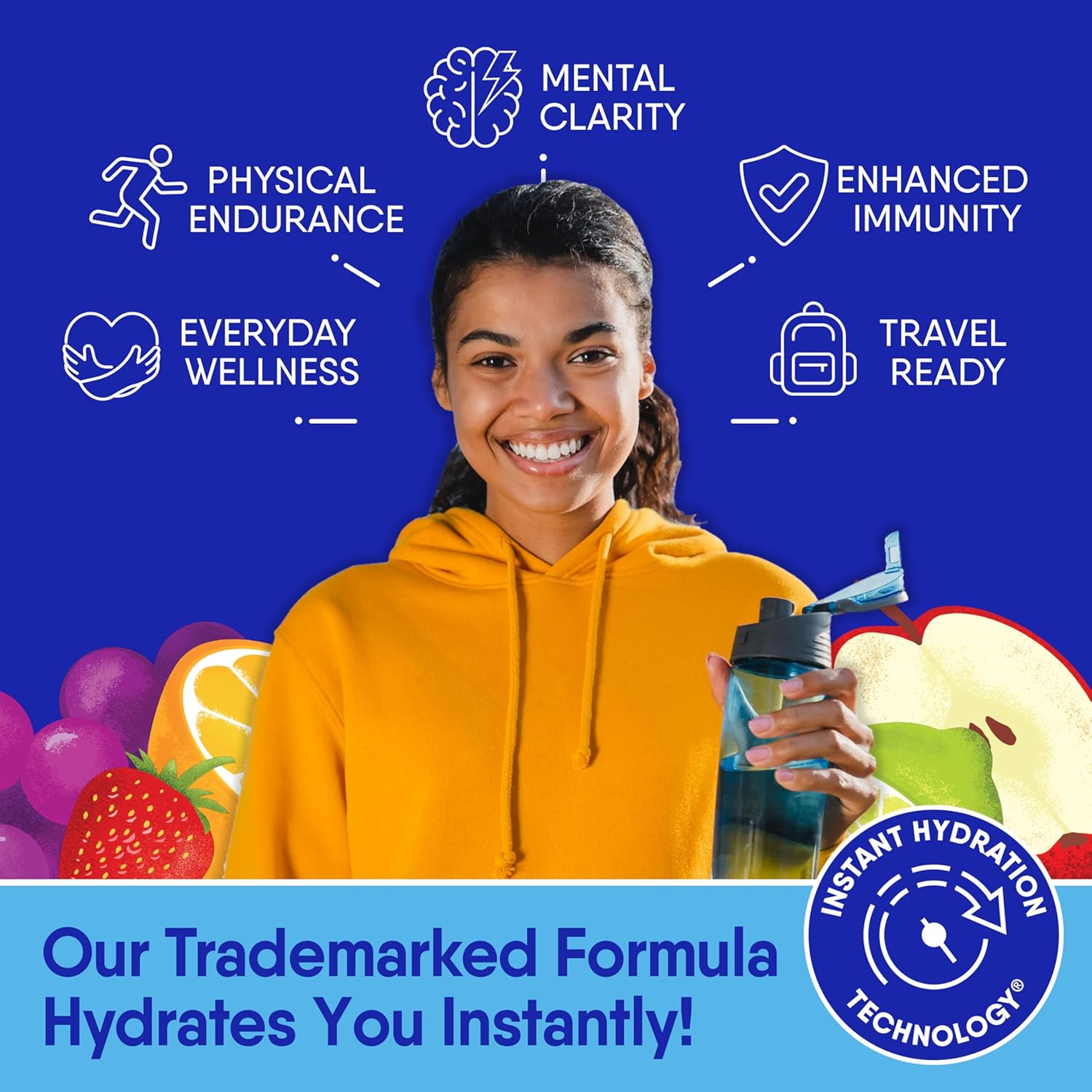 Thumbnail 2 de GoHydrate Instant Hydration Powder Packets — Low Sodium Electrolytes Drink Mix (Grape)