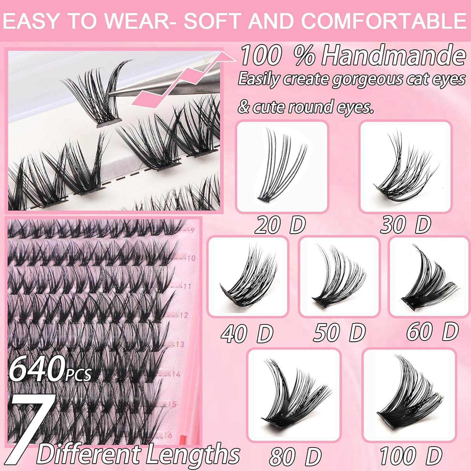 Detalle 2 de Lash Clusters Kit 640 pcs ๐