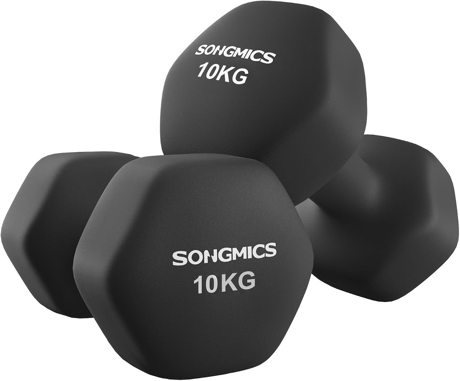 Detalle de SONGMICS Set di 2 manubri esagonali con rivestimento in neoprene