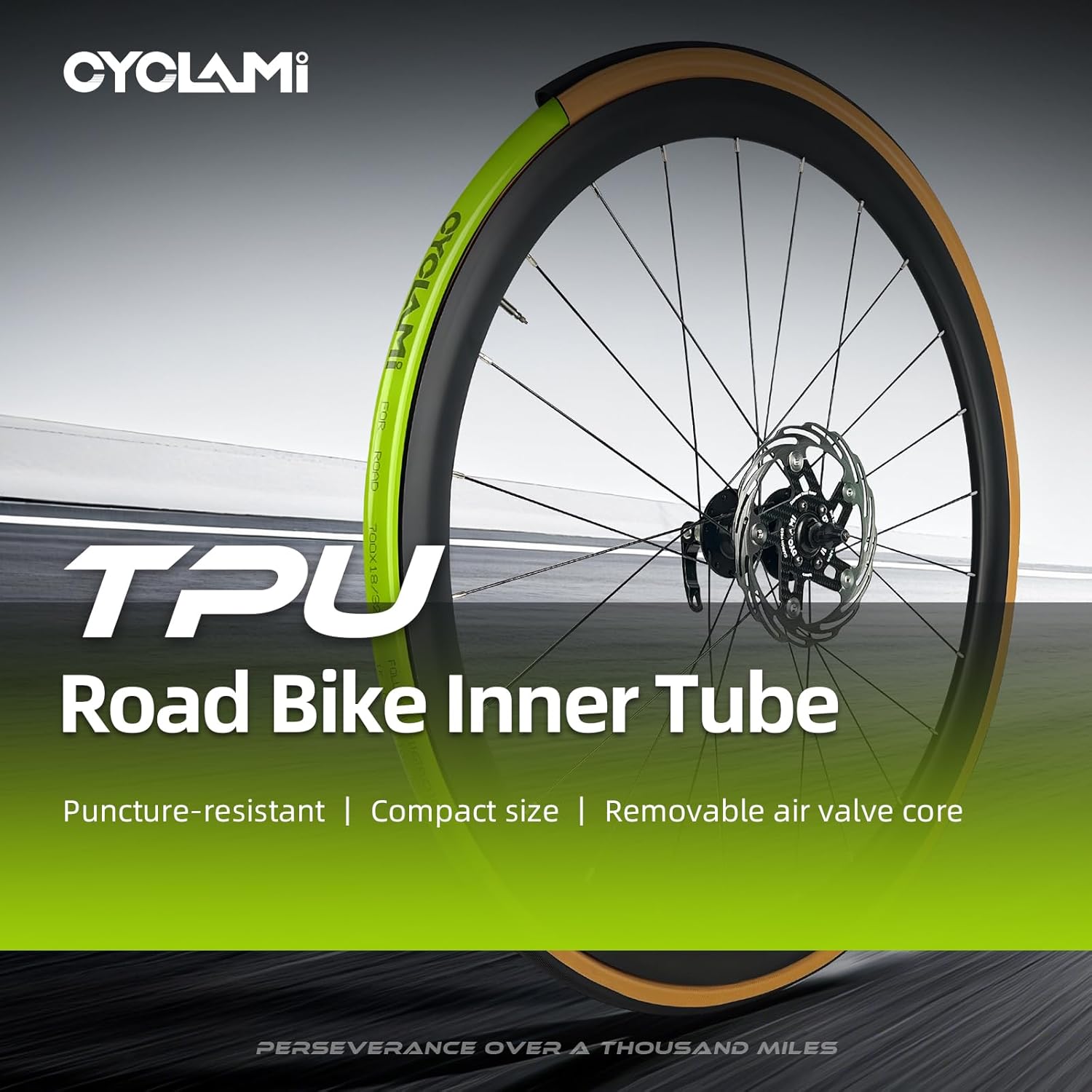 Thumbnail 1 de TPU Rennrad-Schlauch 38 g, 700 x 18–32C, kompatibel (Presta), herausnehmbarer Ventileinsatz