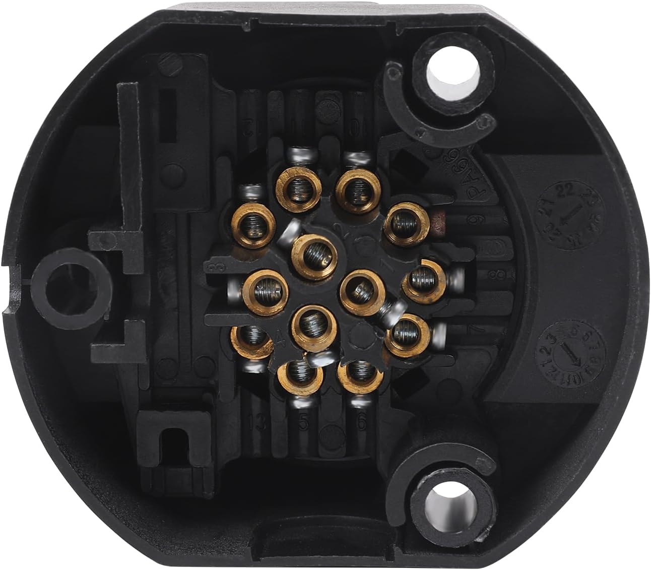 Detalle de AOHEWEI 13-pin Waterproof Trailer Socket: 12 V Plastic Connector for European Towing