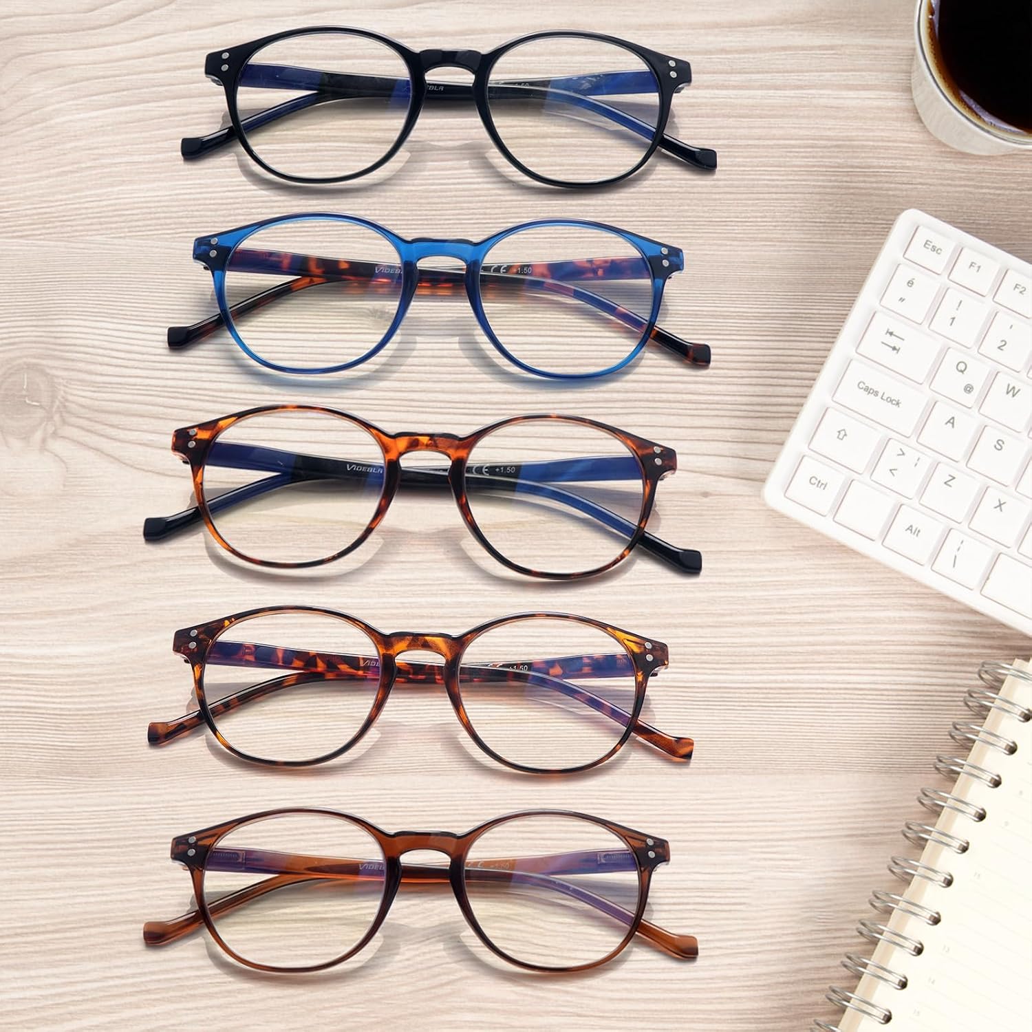 Thumbnail 6 de ZONLON 5 Pack Retro Reading Glasses 5pcs