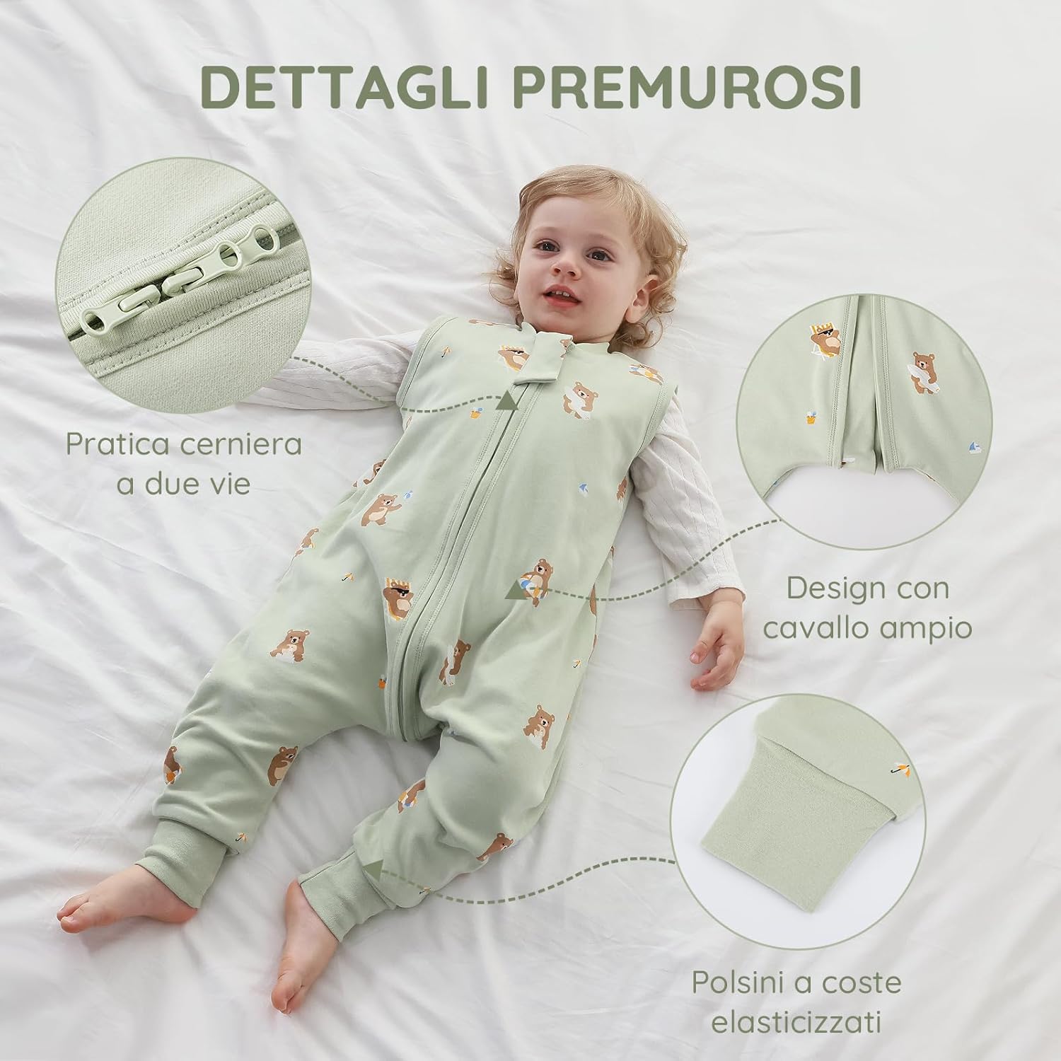 Thumbnail 5 de Mosebears Sacco Nanna 1 Tog per Bambini – 95 cm, cotone traspirante per 3-4 anni