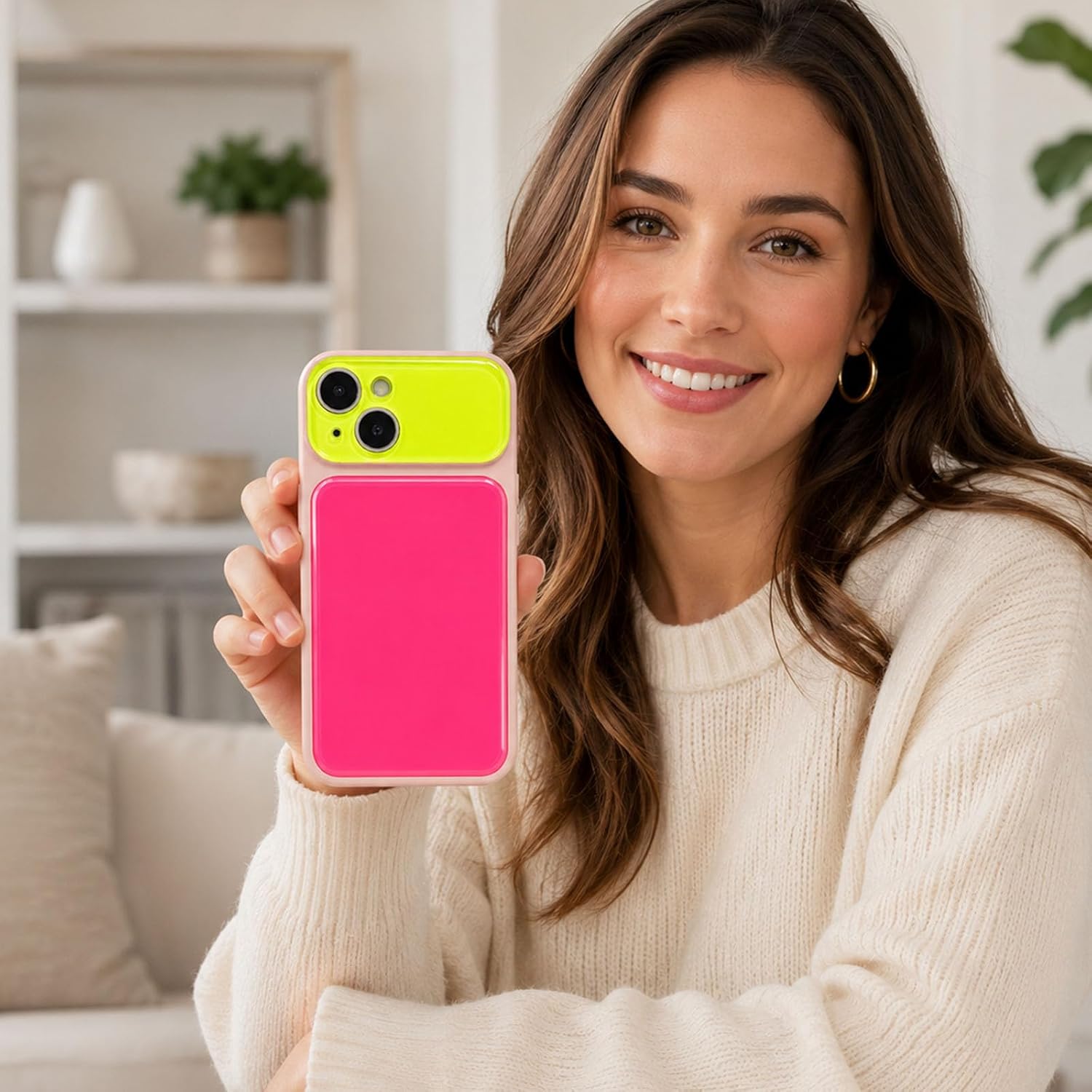 Thumbnail 5 de EKELYVIA Pink TPU Case for iPhone 13 with Raised Camera and Screen Bezels