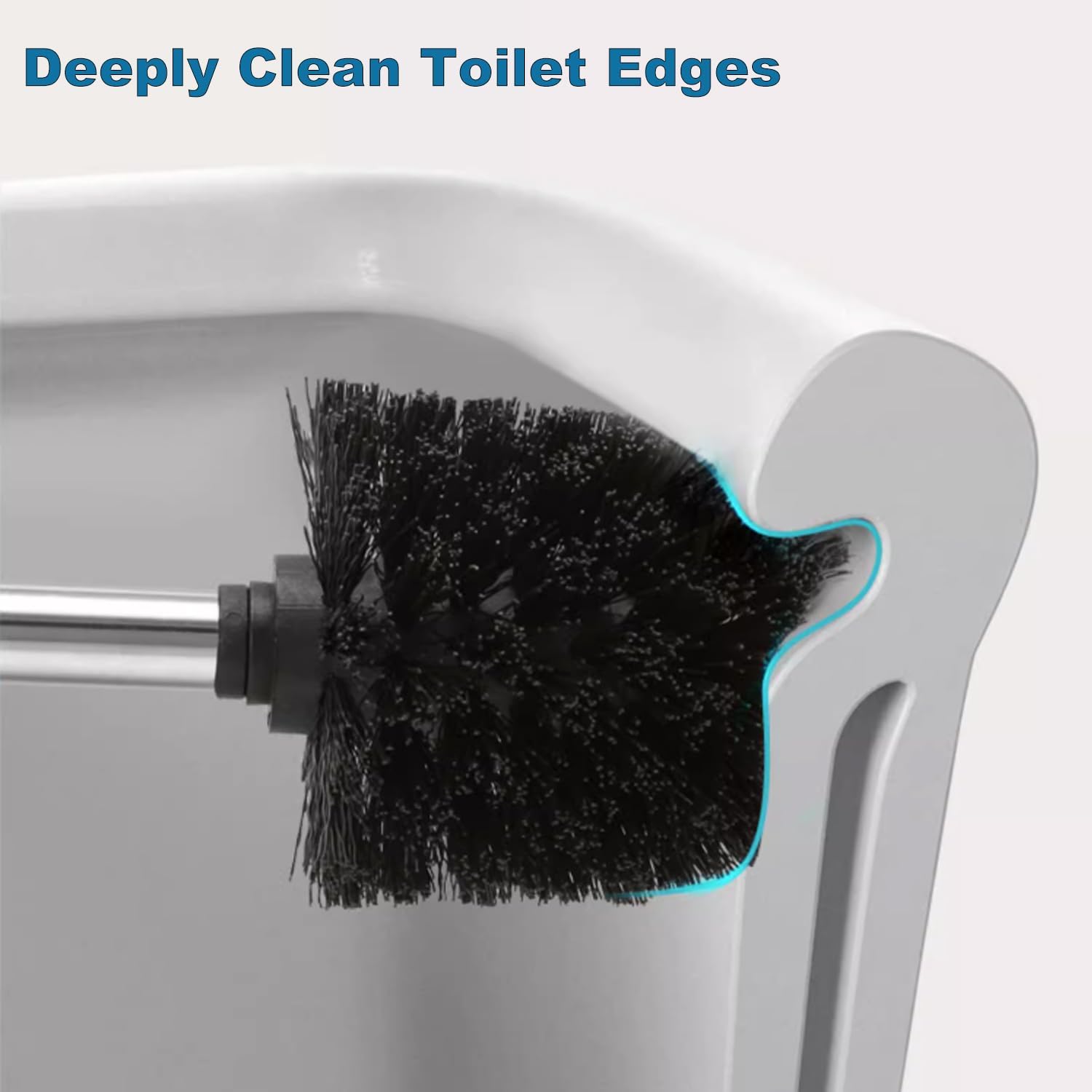 Detalle 2 de Einesin 4-Pack Toilet Brush Replacement Heads with Stainless Steel Handles (8cm diameter)