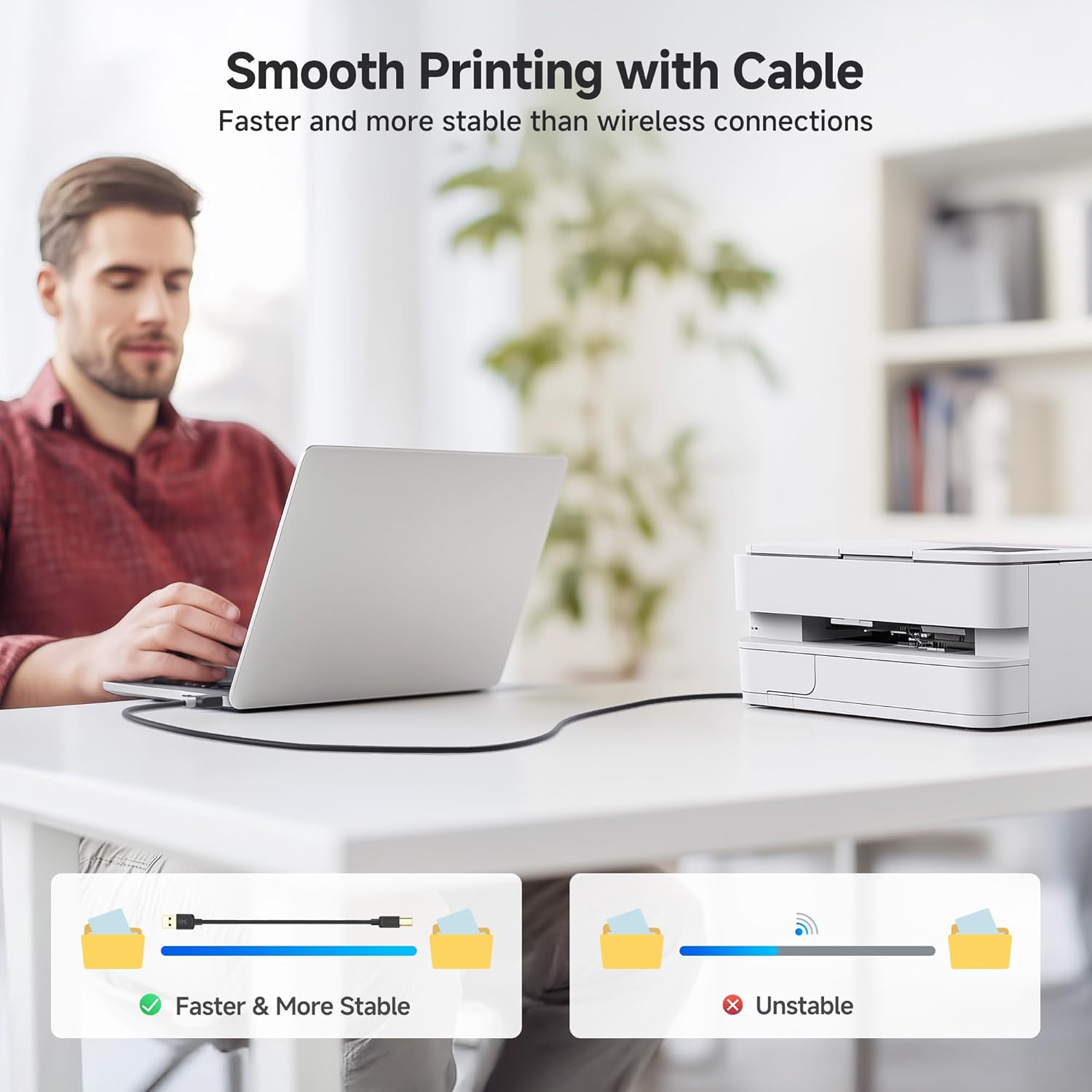 Thumbnail 4 de Cable Matters USB C Printer Cable 1 m