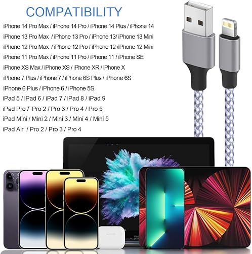 Thumbnail 6 de TAKAGI iPhone Charger: Lightning Cable 3-Pack, 6 ft, MFi Certified