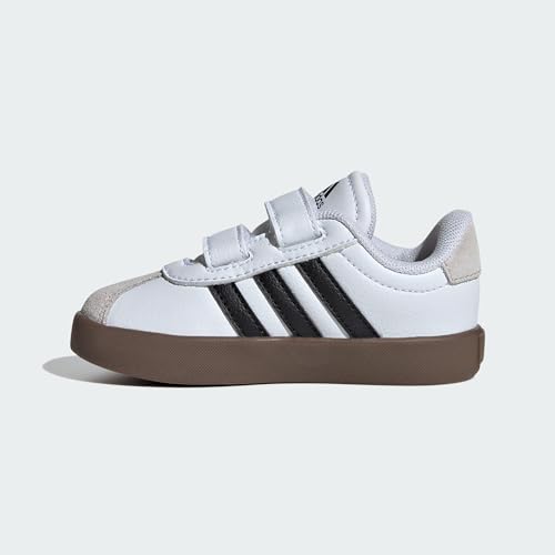 Detalle de adidas Mixte Enfant VL Court 3.0 Shoes — Cloud White/Core Black/Grey One, 29 EU