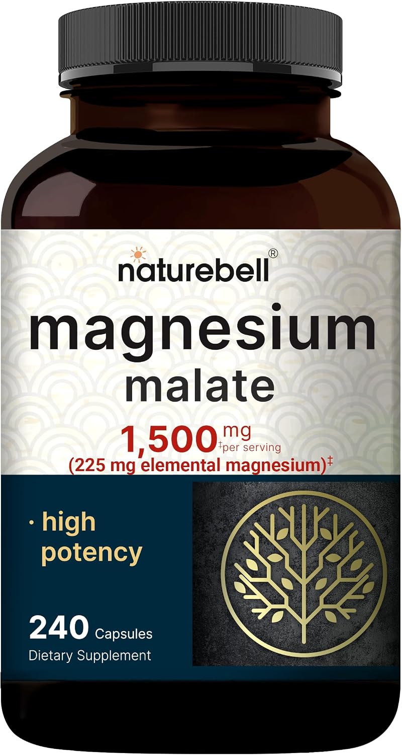 Detalle de NatureBell Magnesium Malate Capsules 1,500 mg