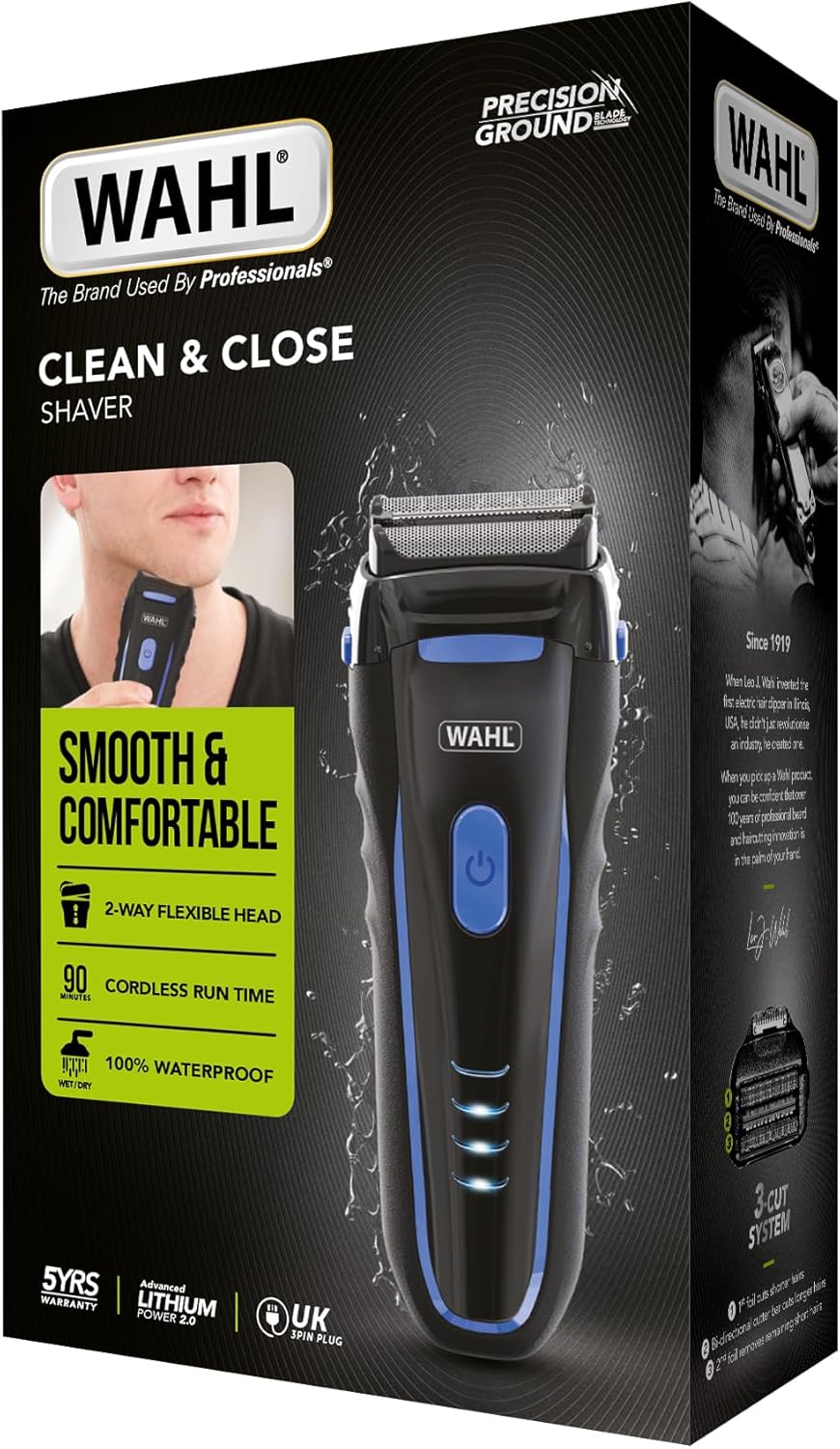 Thumbnail 6 de Wahl Clean and Close Men’s Shaver: Flexible Foils, Wet & Dry, 90-Min Cordless