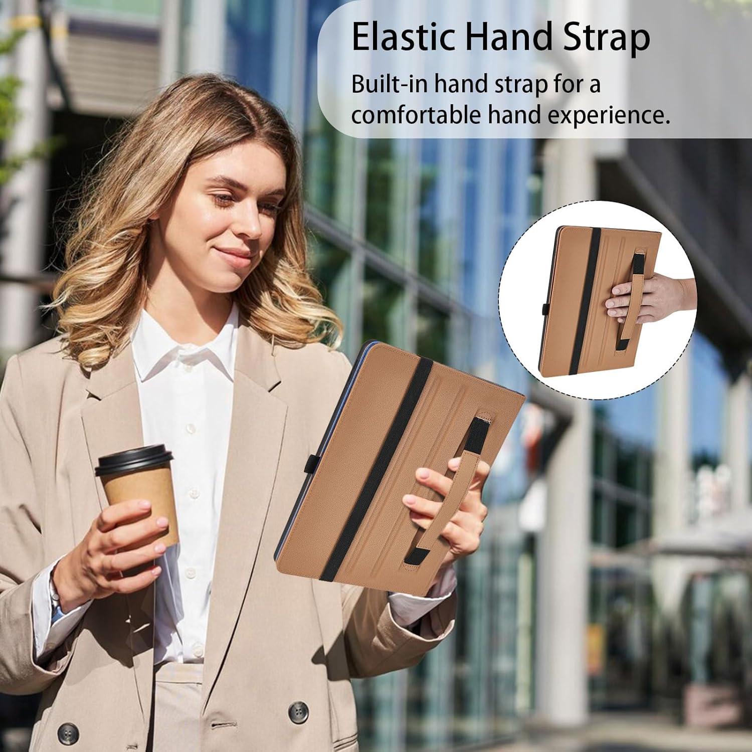 Thumbnail 6 de Vkooer Hülle für iPad Pro 13 Zoll M5/M4 (2025/2024) – Premium PU-Leder Hülle mit Multi-Winkel Standfunktion in Blau