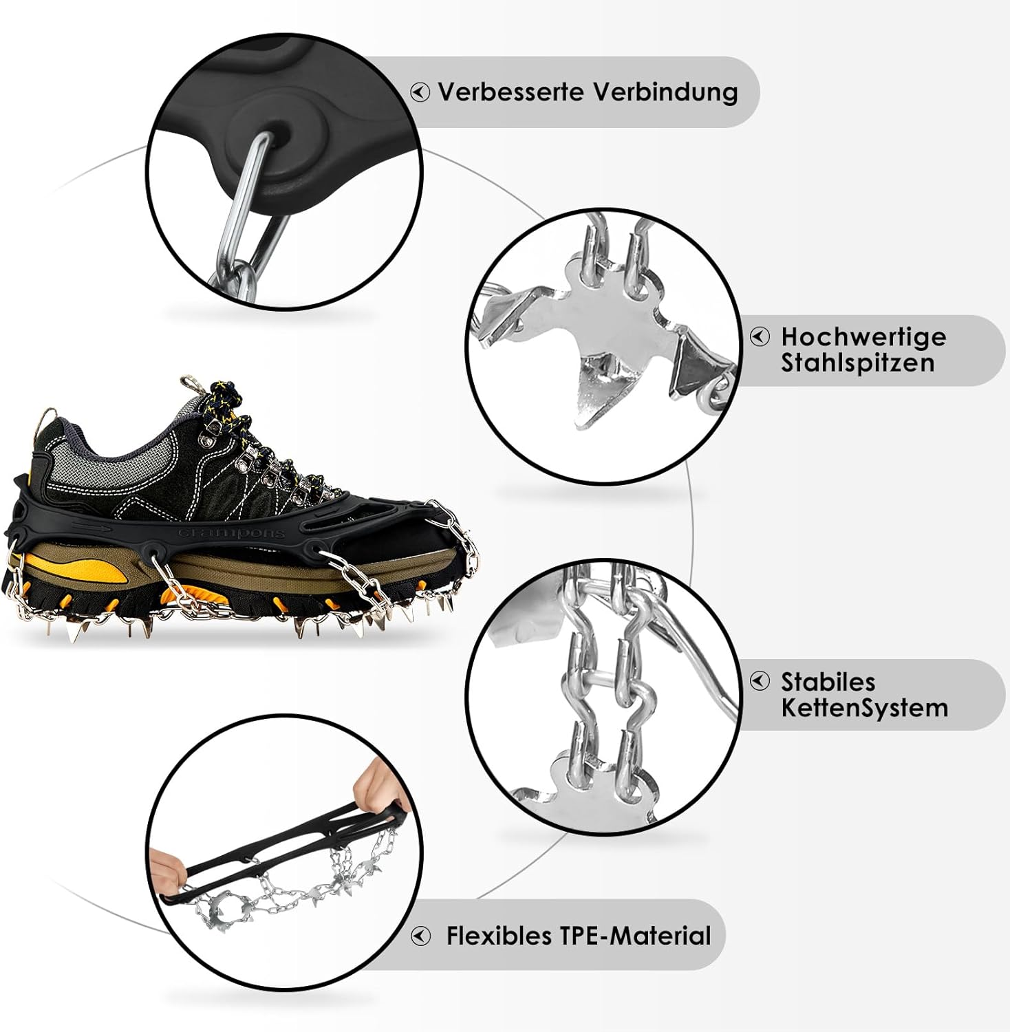 Detalle de Grödel 19 Zähne Steigeisen für Bergschuhe