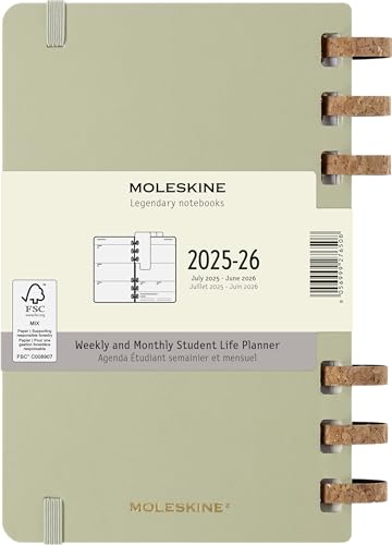Detalle 2 de Moleskine Student Life Planner 2025-26 — Agenda semanal 12 meses 15 x 21 cm
