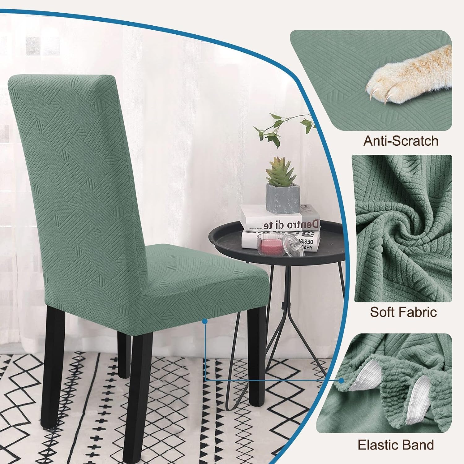Thumbnail 3 de Ystyle housse de chaise 6 pièces extensible
