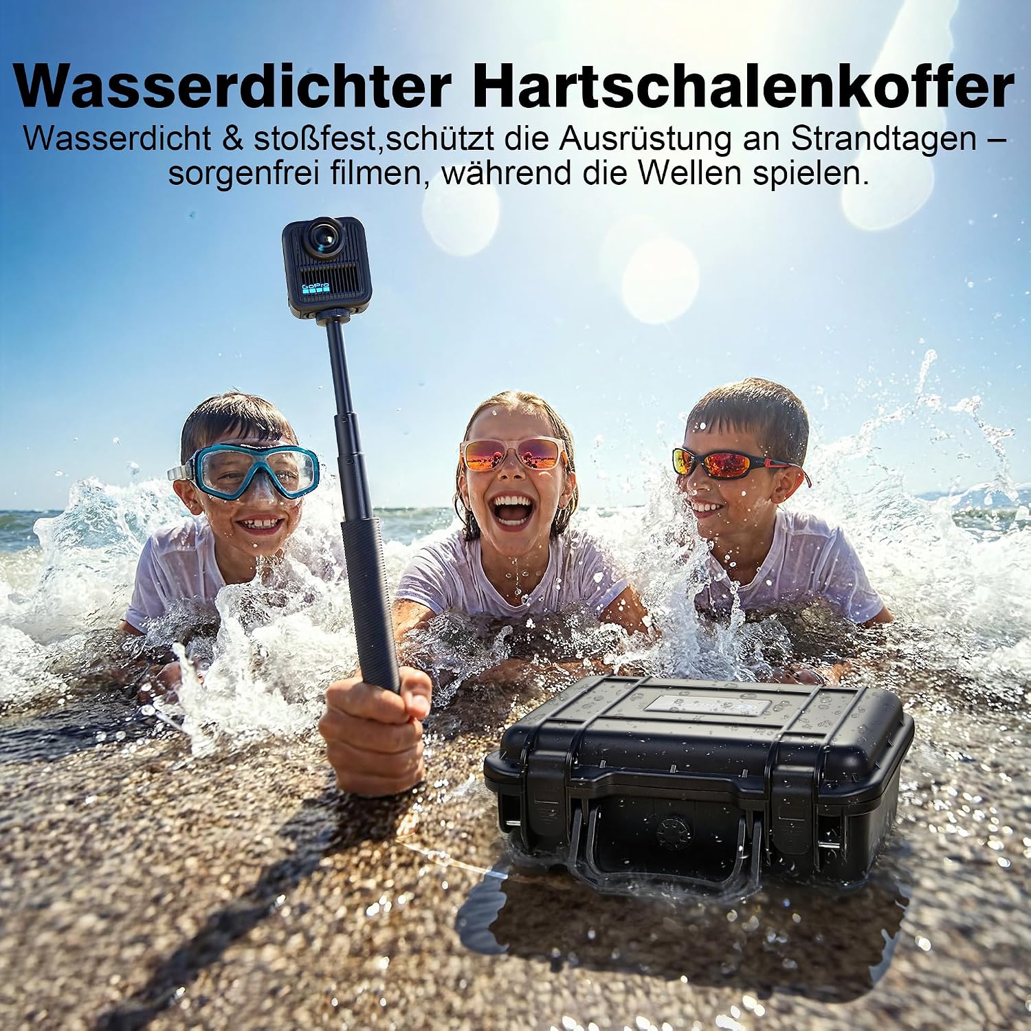 Detalle 2 de LEKUFEE Wasserdichter Hartschalenkoffer für GoPro MAX 2 – Kompakter Schutz für Kamera-Equipment