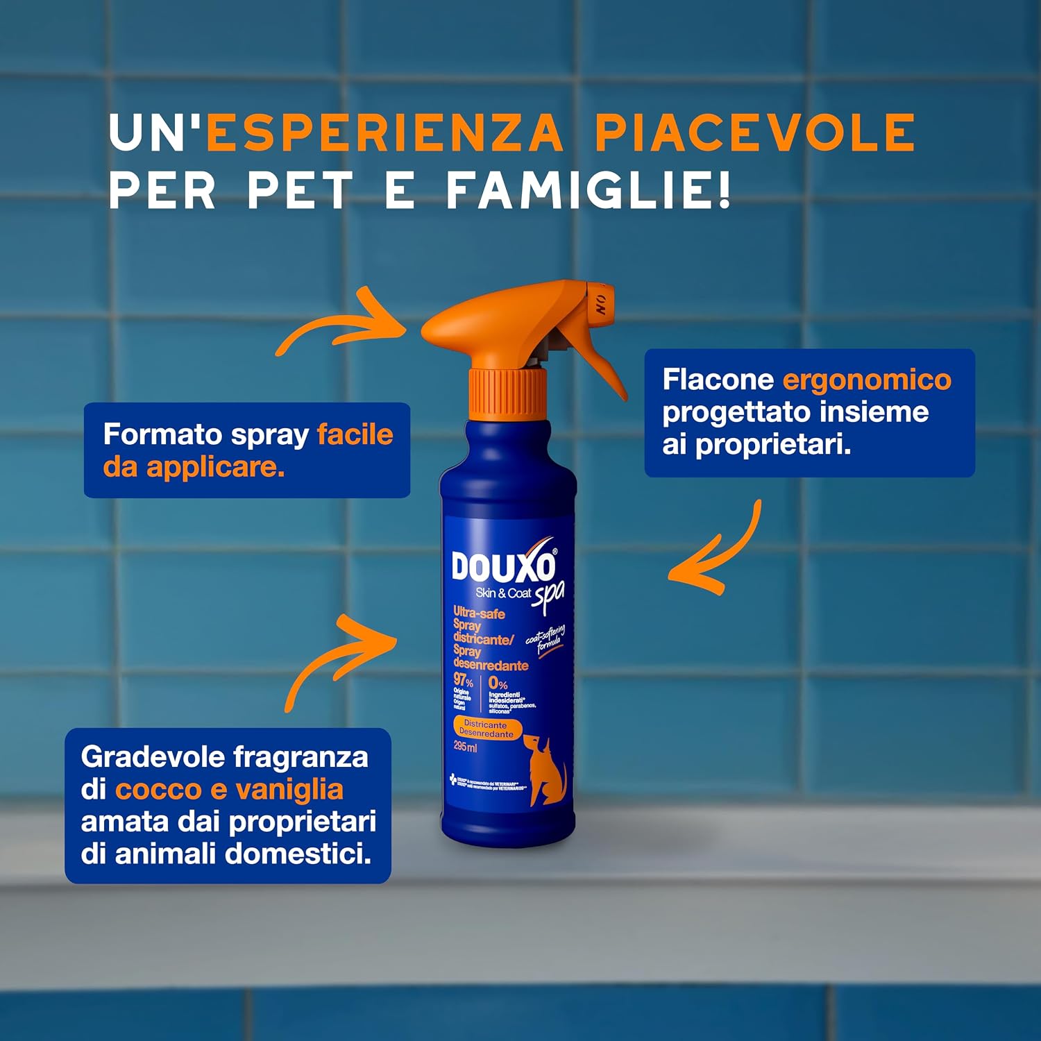 Detalle de DOUXO Skin & Coat SPA 340 ml spray districante