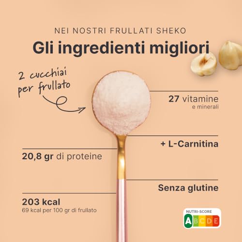 Detalle de SHEKO Balance Shake Haselnuss – Mahlzeitenersatz & Abnehmshake, 378 g