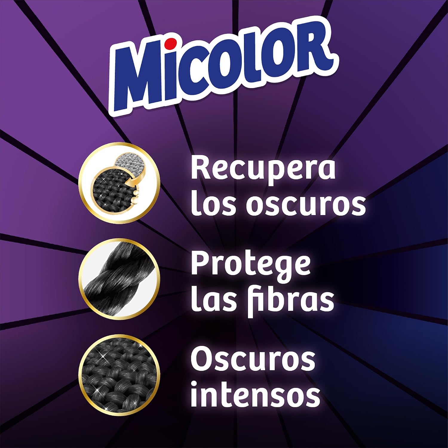 Detalle de Micolor Gel Oscuros Intensos para Lavadora, 1.4L (4 Uds.)