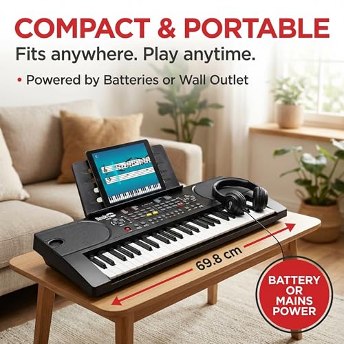 Detalle de RockJam RJ549 Tastiera Pianoforte 49 Tasti per Principianti e Bambini