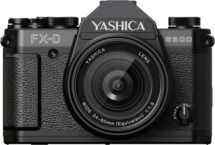 Detalle de Yashica FX-D S300 Digital Film Simulation Kamera (Schwarz) mit RAW und EVF