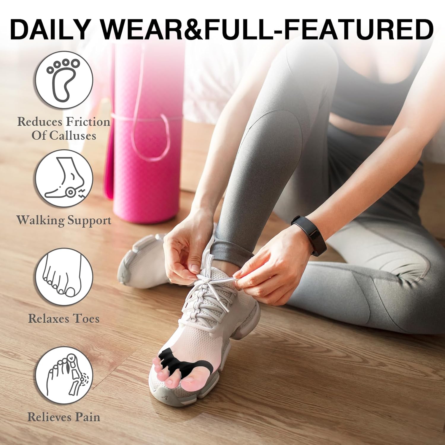 Thumbnail 4 de HLOES 2PCS Toe Spacers for Foot Pain Relief