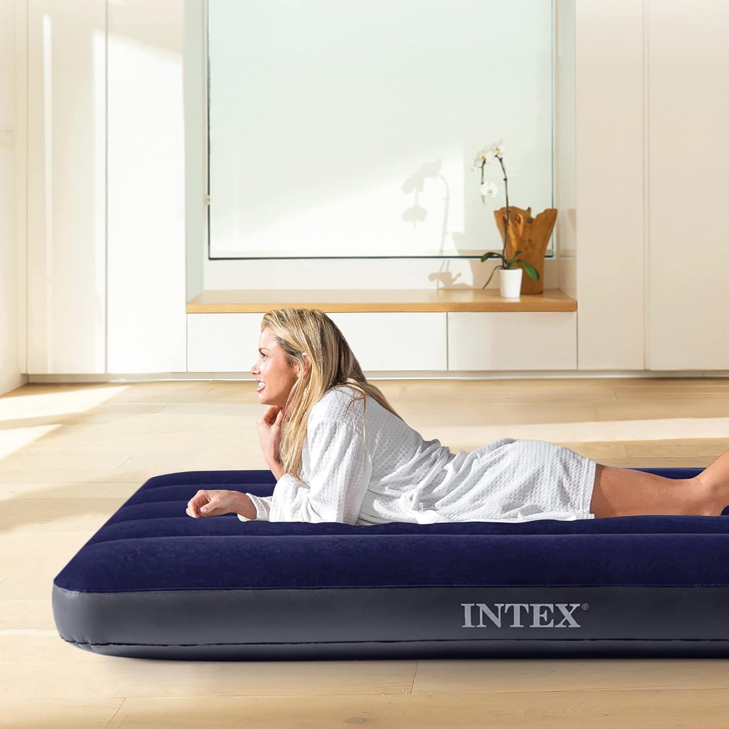 Detalle de Intex Colchón Hinchable Individual 76x191x25 cm | Dura-Beam Standard Classic Downy