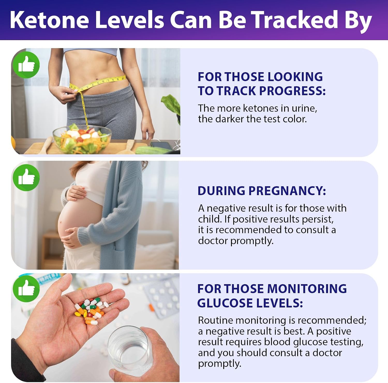 Thumbnail 6 de Ketone Urine Test Strips 150pcs for Ketogenic & Low-Carb Diets