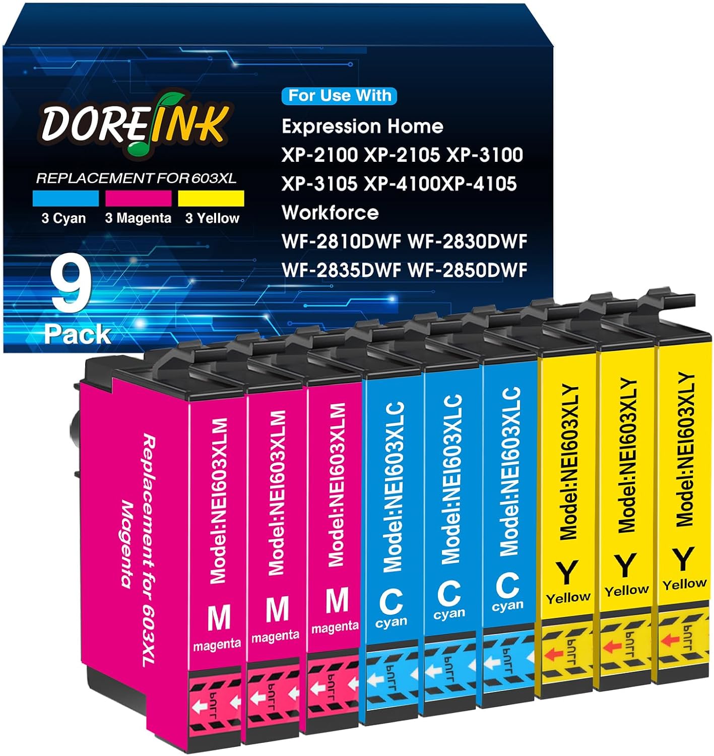 DOREINK 603XL Multipack 9 pièces pour Epson 🖨️