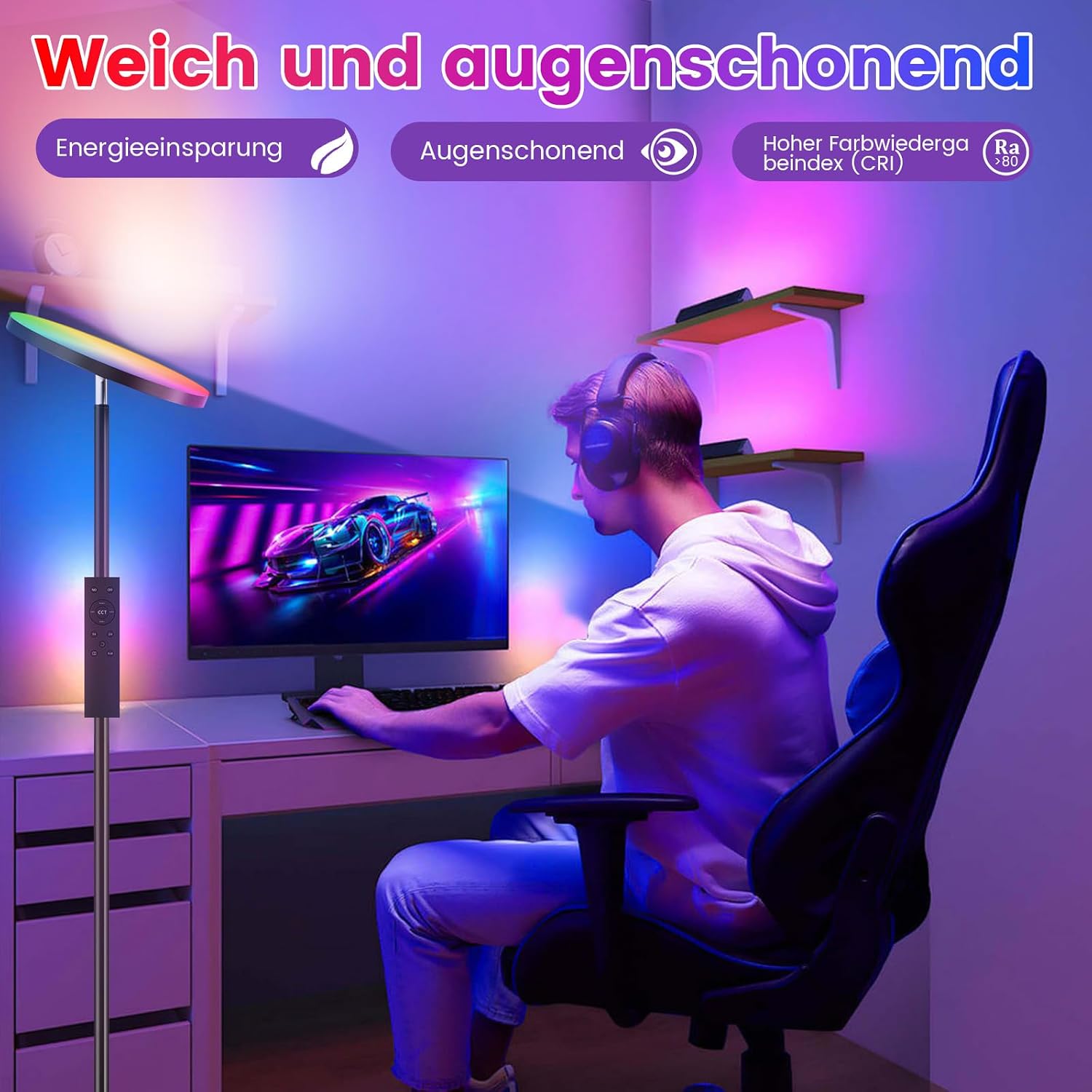 Thumbnail 4 de YICAIZI RGB Stehlampe Wohnzimmer 36 W