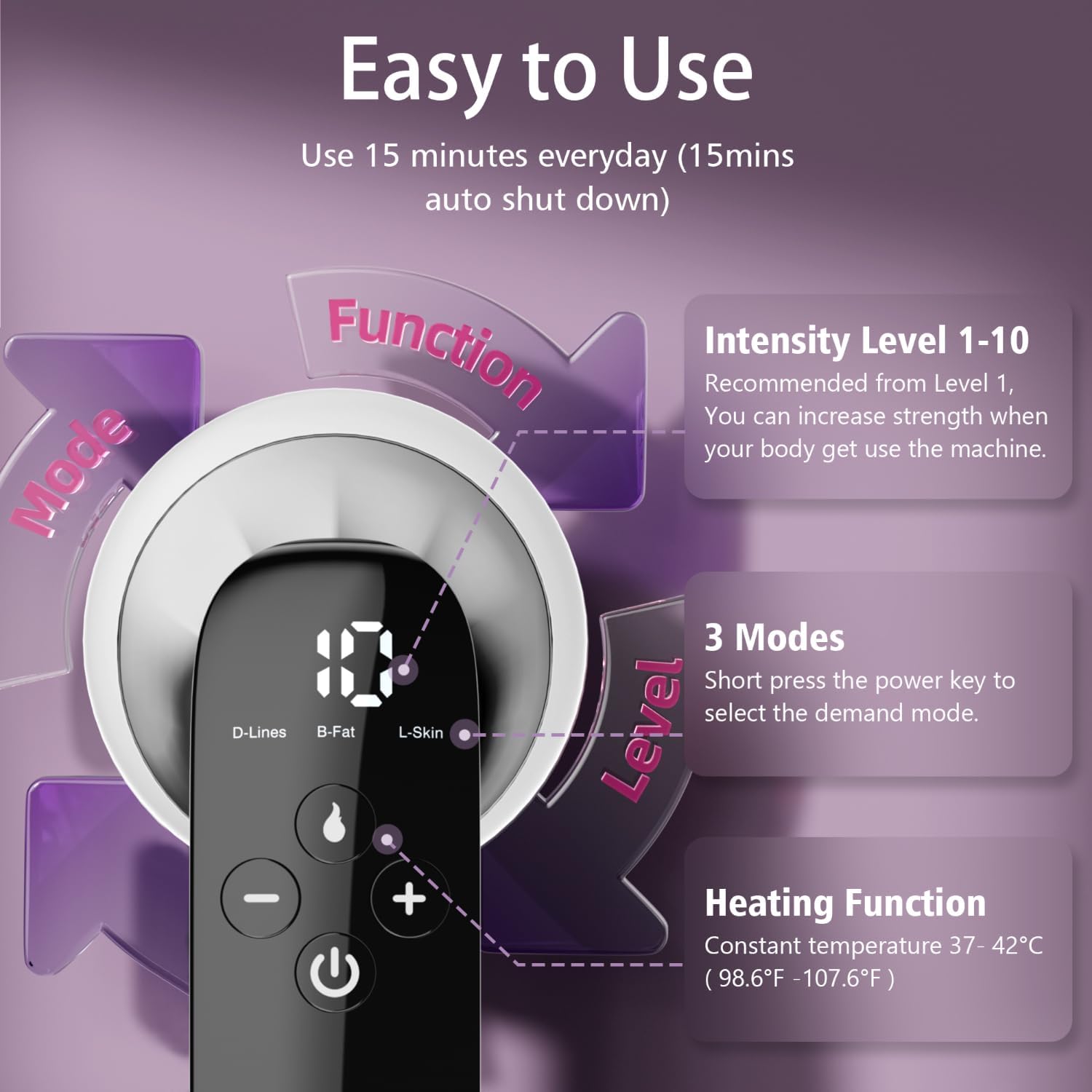 Thumbnail 1 de Cellulite Massager Tool: 4-in-1 Body Sculpting Machine (White)