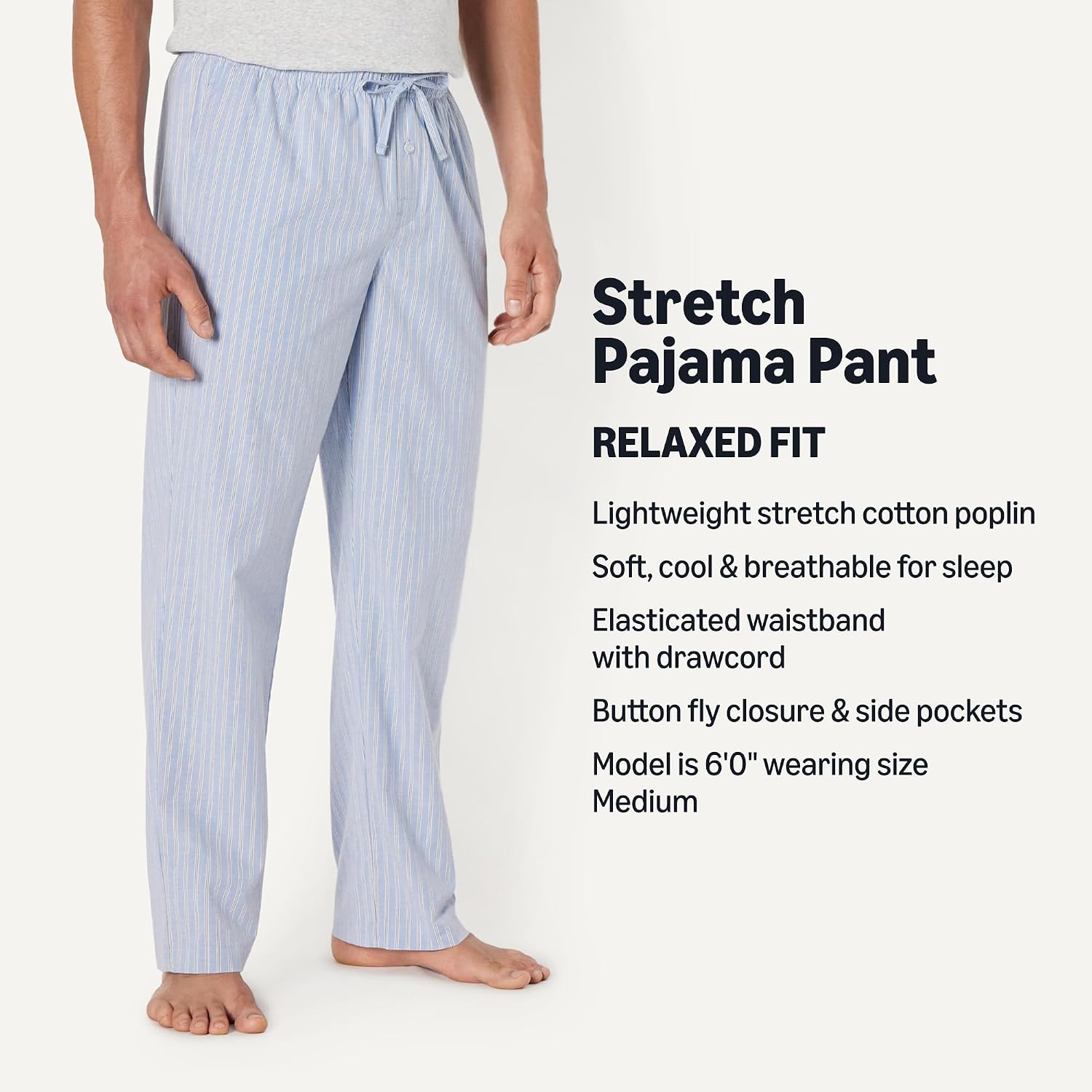 Detalle 2 de Amazon Essentials Men's Cotton Stretch Poplin Pajama Pant