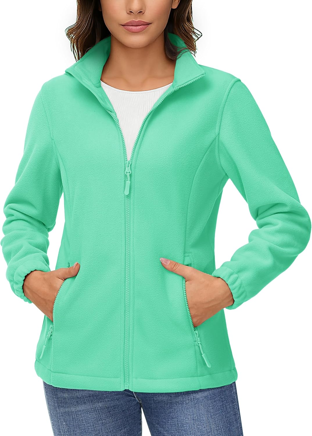 Detalle de TACVASEN Women's Fleece Jacket, 4 Pockets
