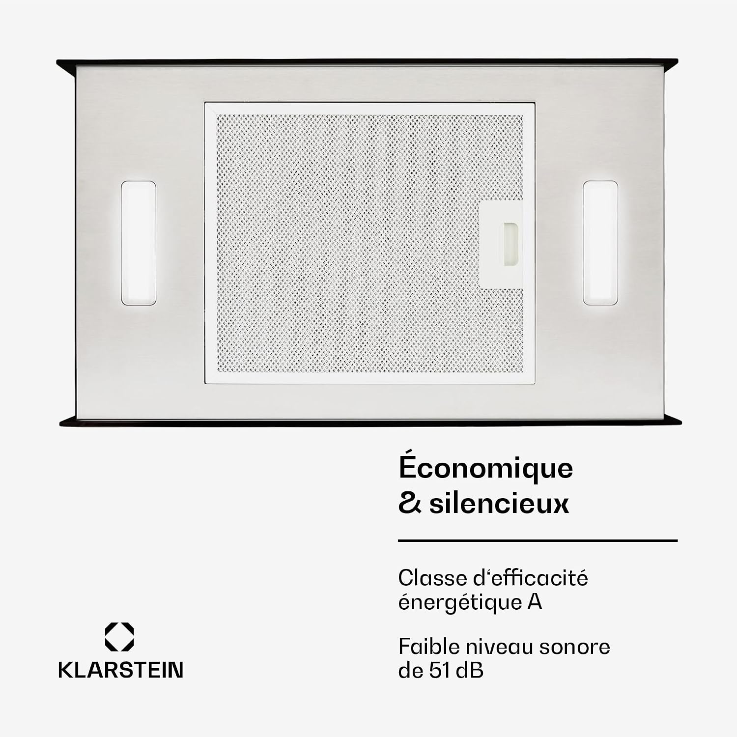 Detalle de Klarstein Kronleuchter L eilandafzuigkap met recirculatie, led en timer