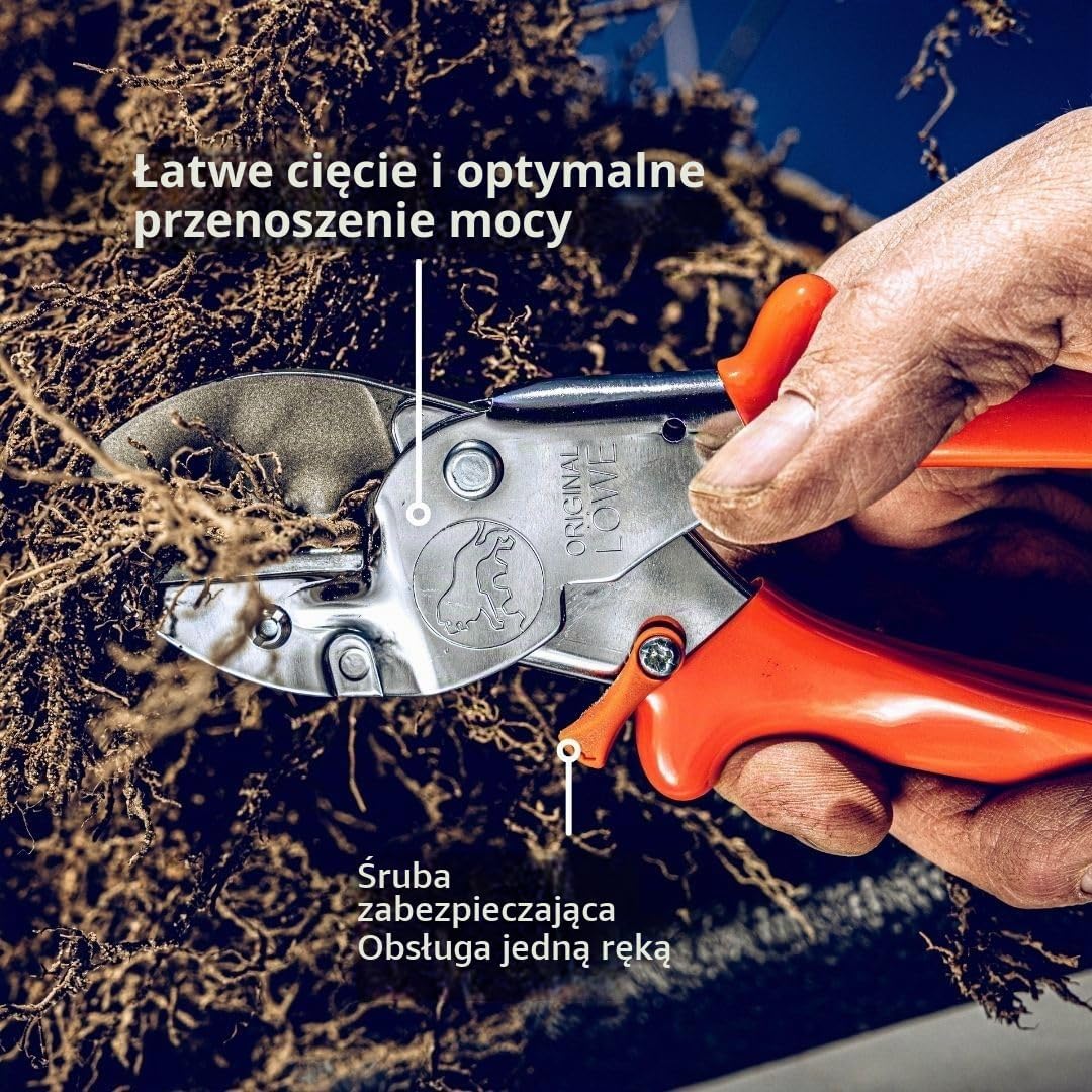 Detalle de Original LÖWE 1.104 – sekator kowadełkowy do twardego drewna, cięcie do 22 mm