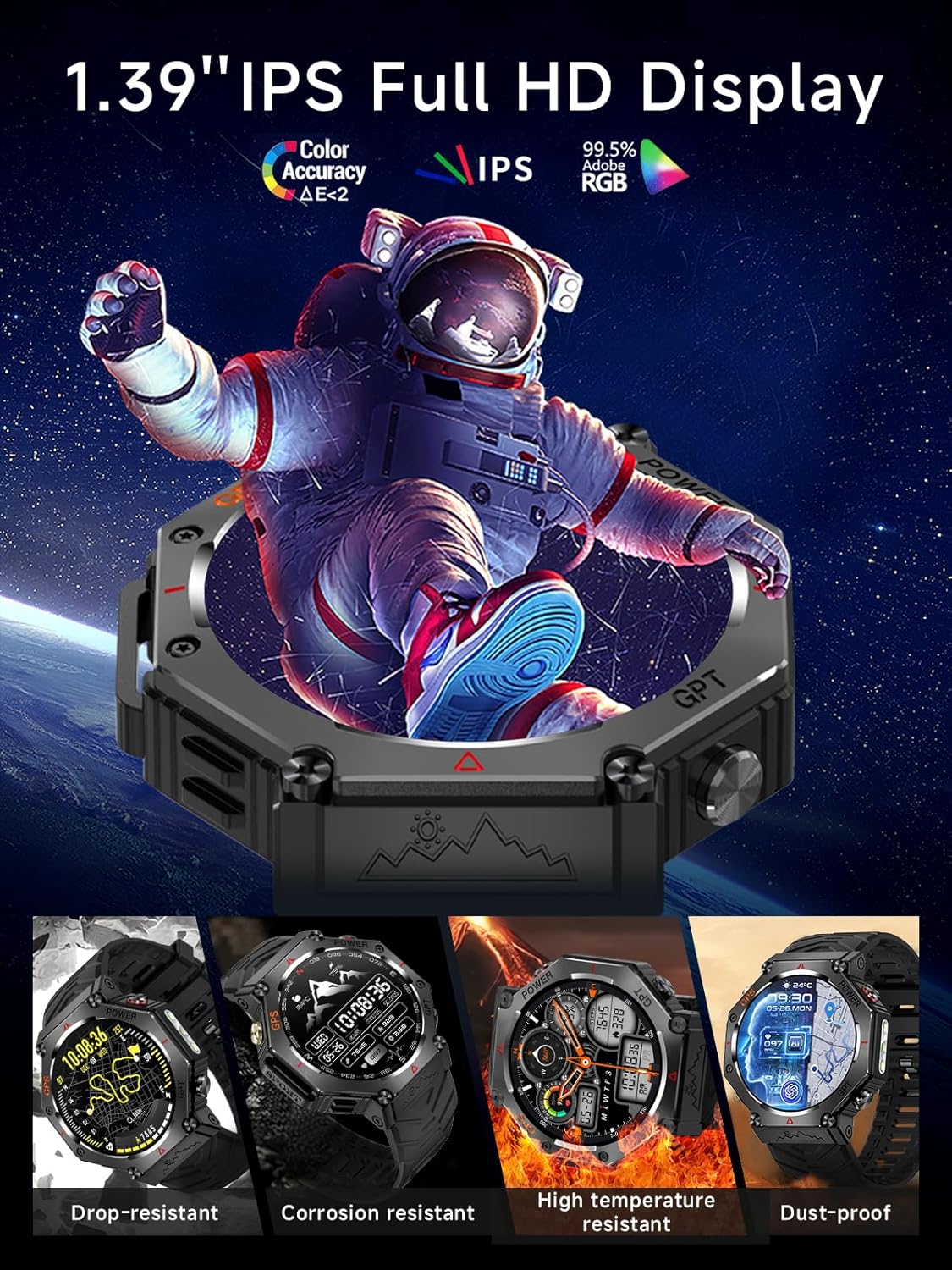Thumbnail 2 de Rmana Montre Connectée Homme avec GPS