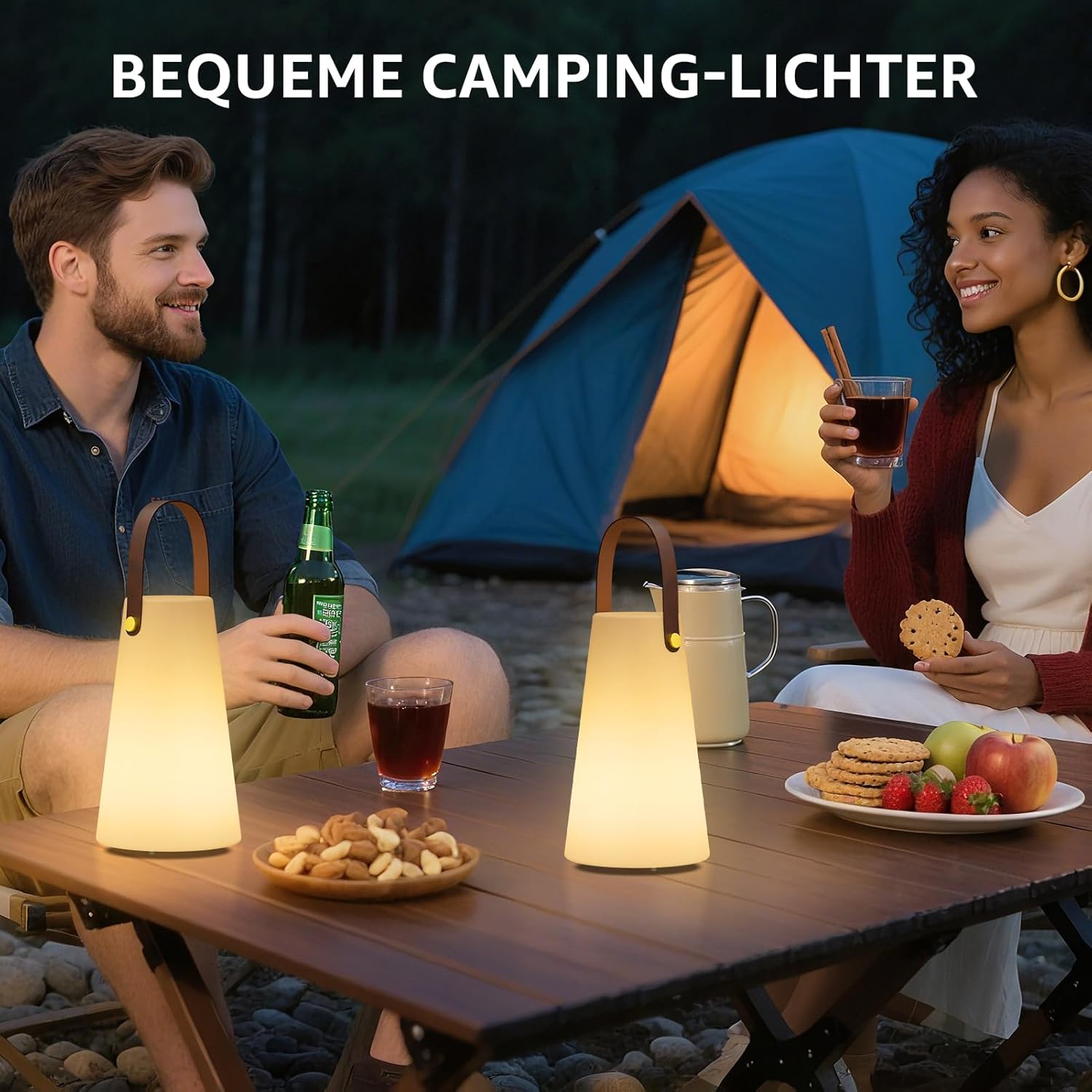 Thumbnail 3 de MALUX Outdoor Lampe 2er Set: Kabellose LED-Tischlampen mit Fernbedienung, 8 Farben und IP44 – vielseitig für Garten, Haus und Hotel
