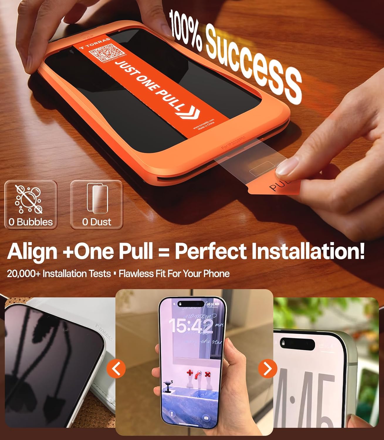 Thumbnail 5 de TORRAS Precision-Fit iPhone 17 Pro Max 2-pack screen protector