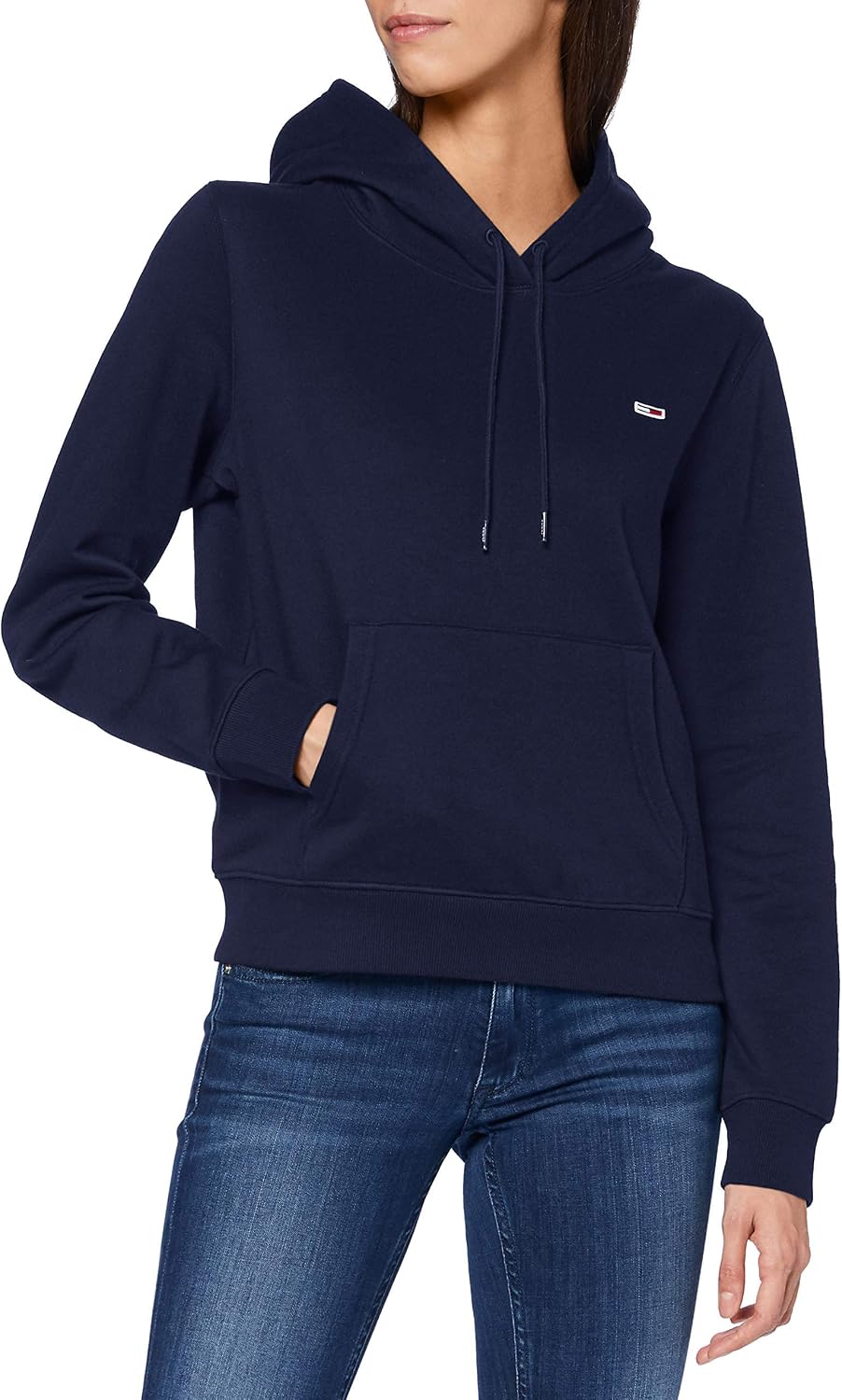 Detalle 2 de Tommy Jeans Damen Hoodie TJW Regular mit Kapuze – lässig, komfortabel & zeitlos