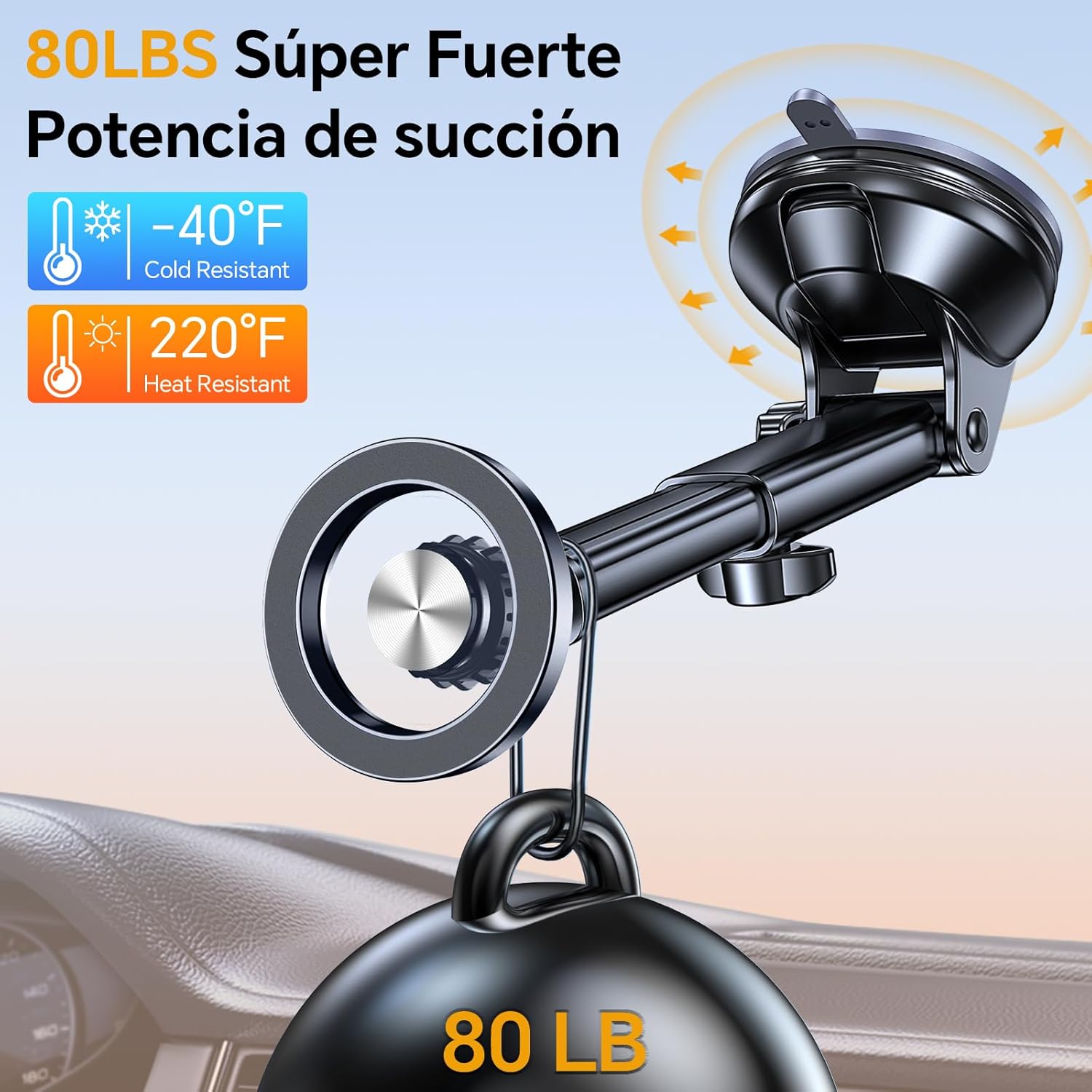 Thumbnail 3 de Coolpow Soporte Magnético Coche MagSafe 360°