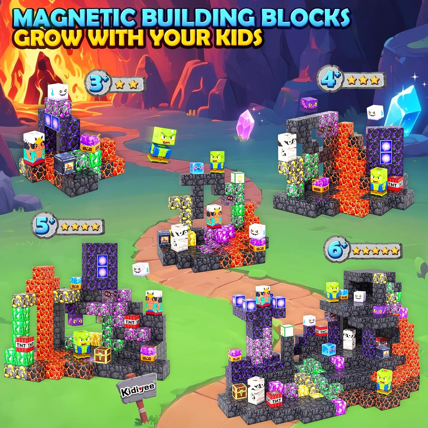 Thumbnail 2 de Magnetic Blocks Mine Magnet World 3+