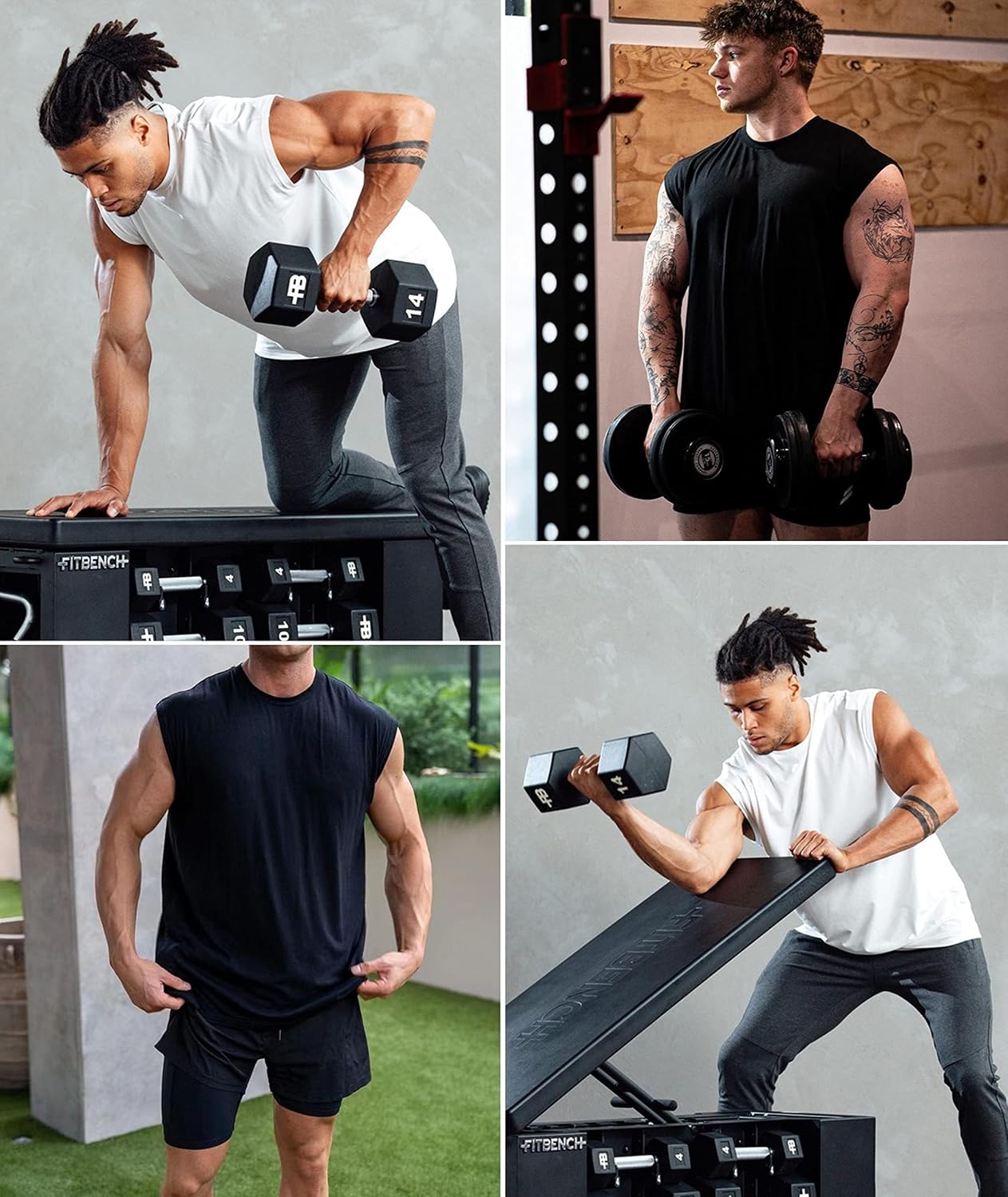 Thumbnail 5 de Herren Baumwoll Gym Tank Tops 1er Pack