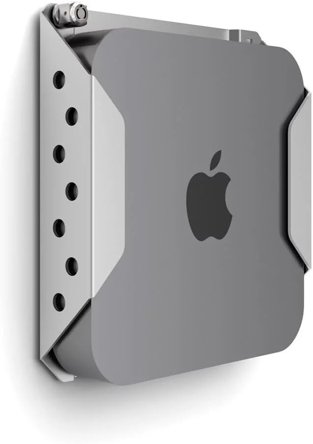 Detalle de Compulocks Mac mini Halterung – leichte, flache Aluminiumkonstruktion mit VESA-Montage