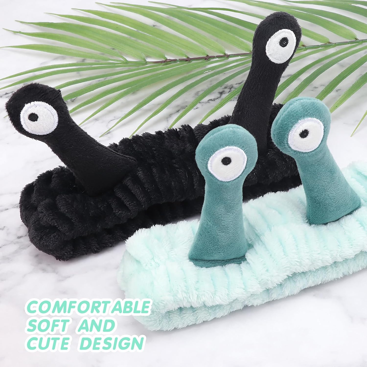 Detalle de DRESHOW spa facial terry cloth towel headband with cat-ear design (2 pack)