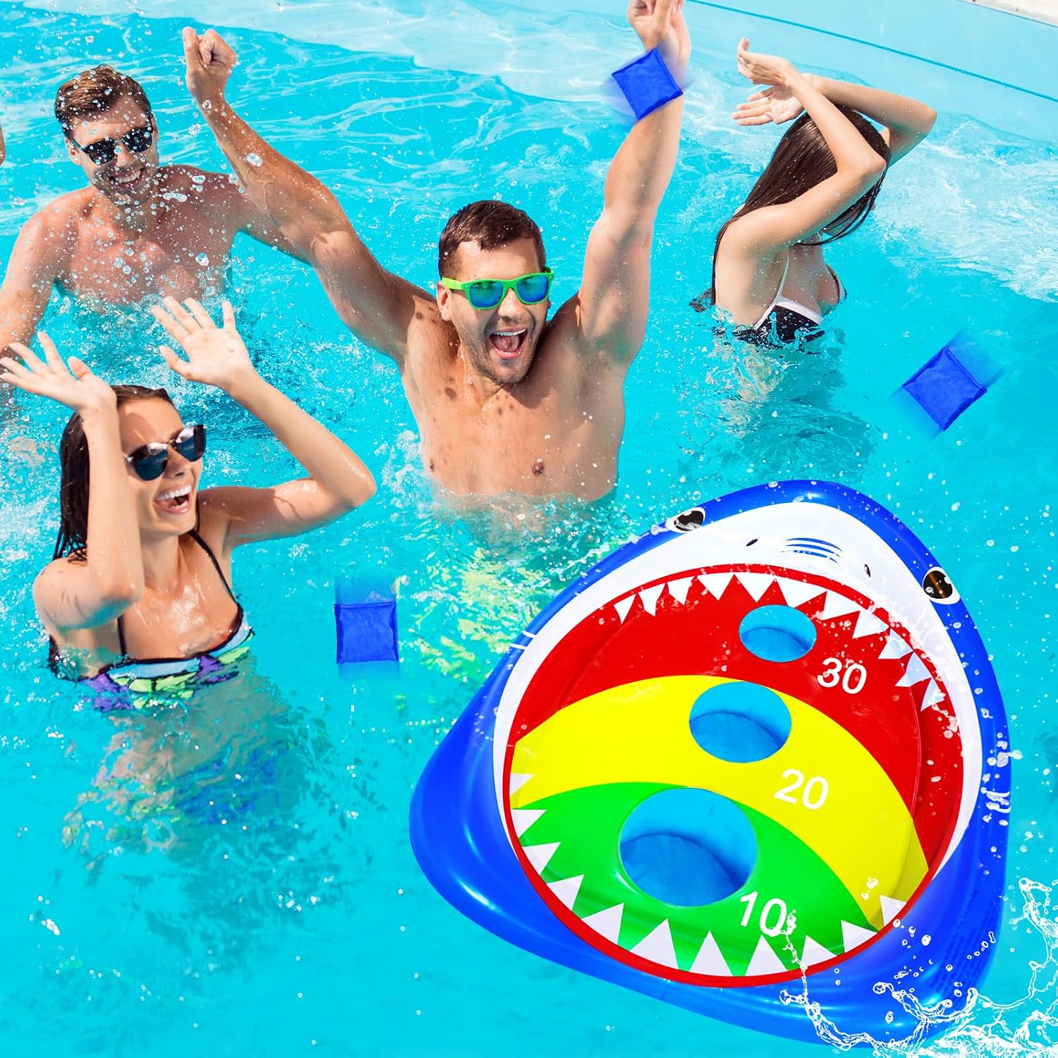 Thumbnail 1 de JOINBO Inflatable Pool Cornhole Game, 38-Inch Board